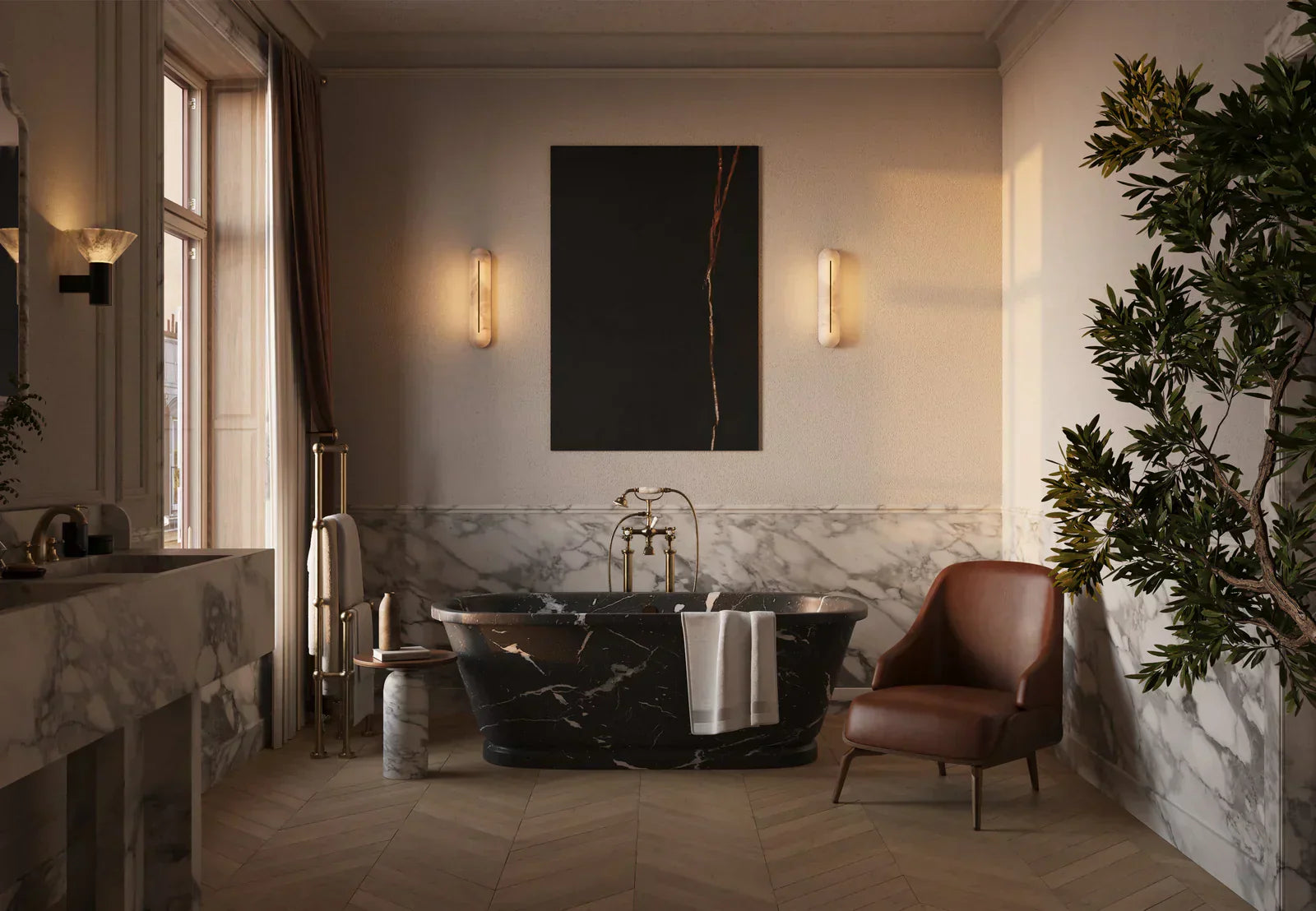 Luxury sculpture and artwork curated by Peter Staunton Design for a contemporary interior