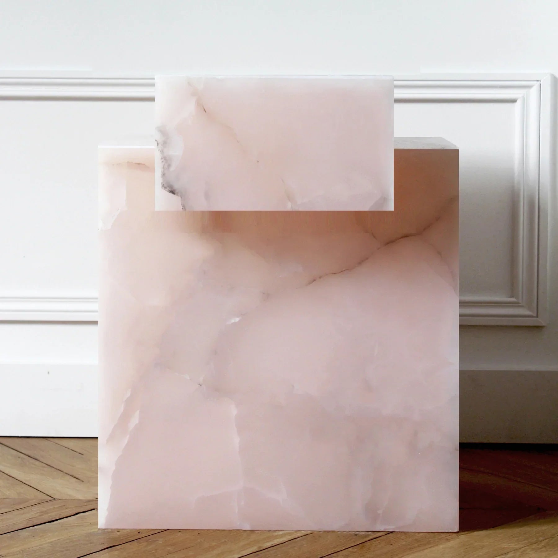 GAIA Pink Onyx Luxury Designer Table: A Vision in Sculptural Serenity