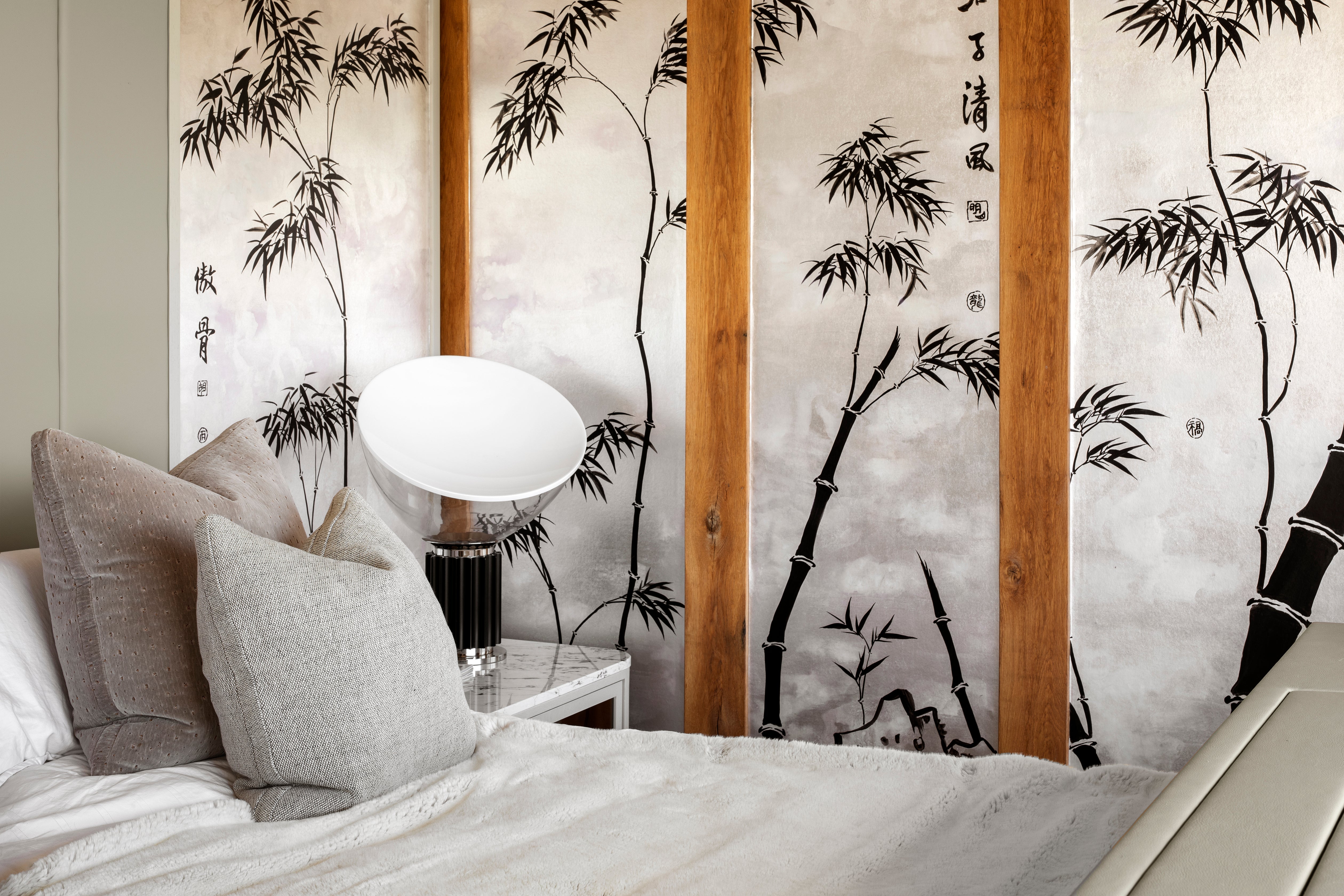 Designer Wallpaper in a Luxury Bedroom