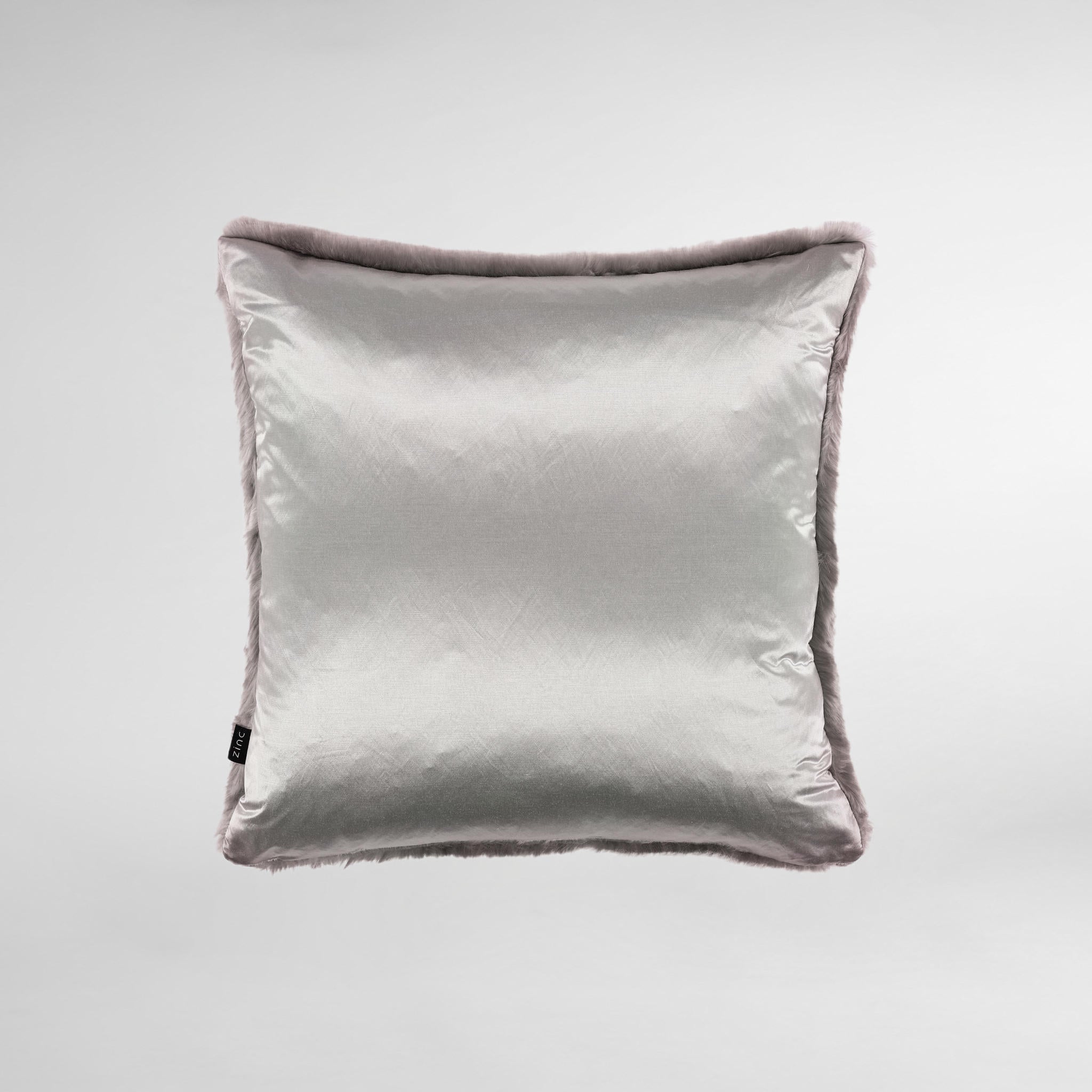 Agouti Grey Faux Fur Luxury Designer Cushion