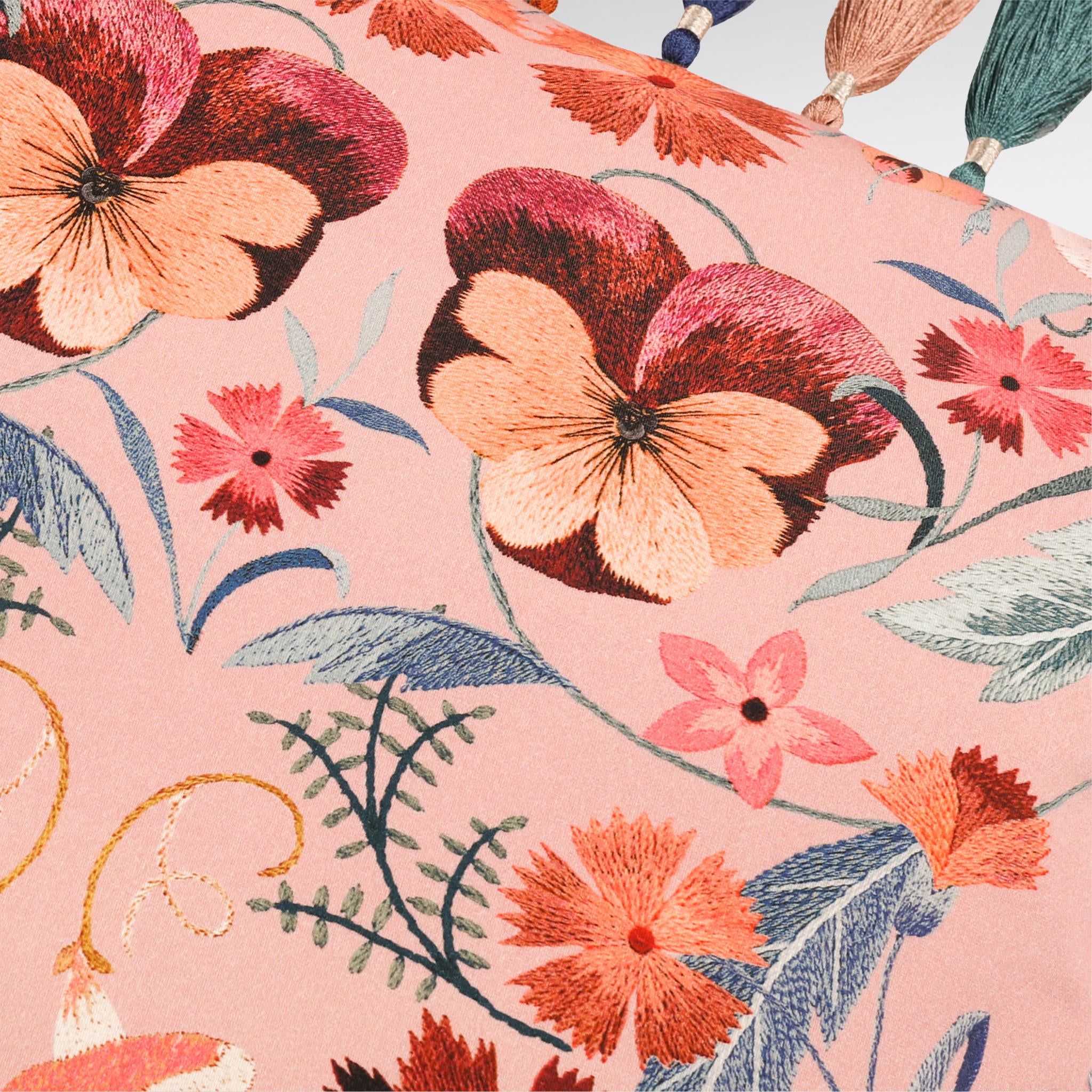 Bonita Cushion Chateau Rose - Temperley London | Luxury Cushion | Designer Cushion