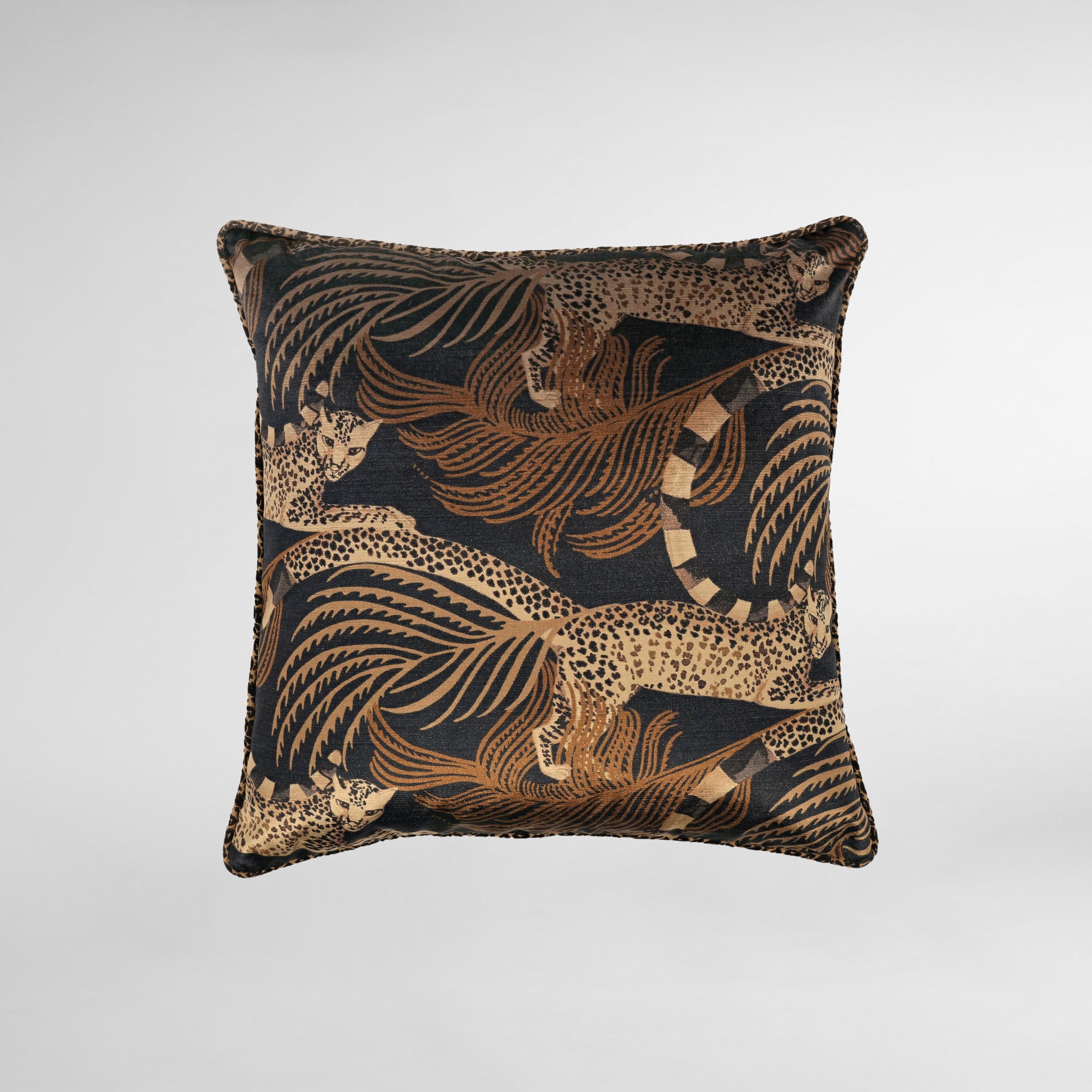Delilah Velvet Ancient Gold Luxury Designer Cushion - Temperley London