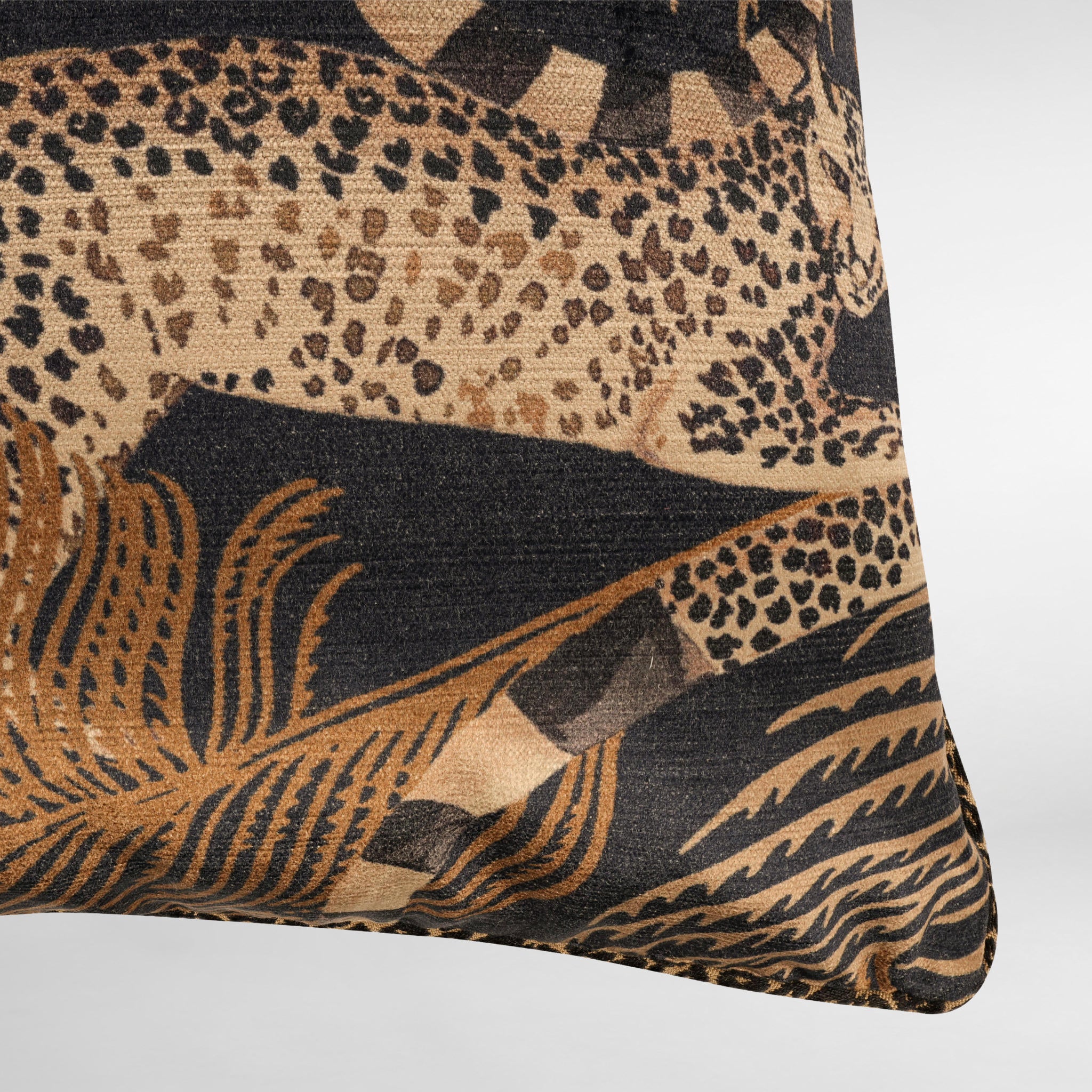 Delilah Velvet Ancient Gold Luxury Designer Cushion - Temperley London