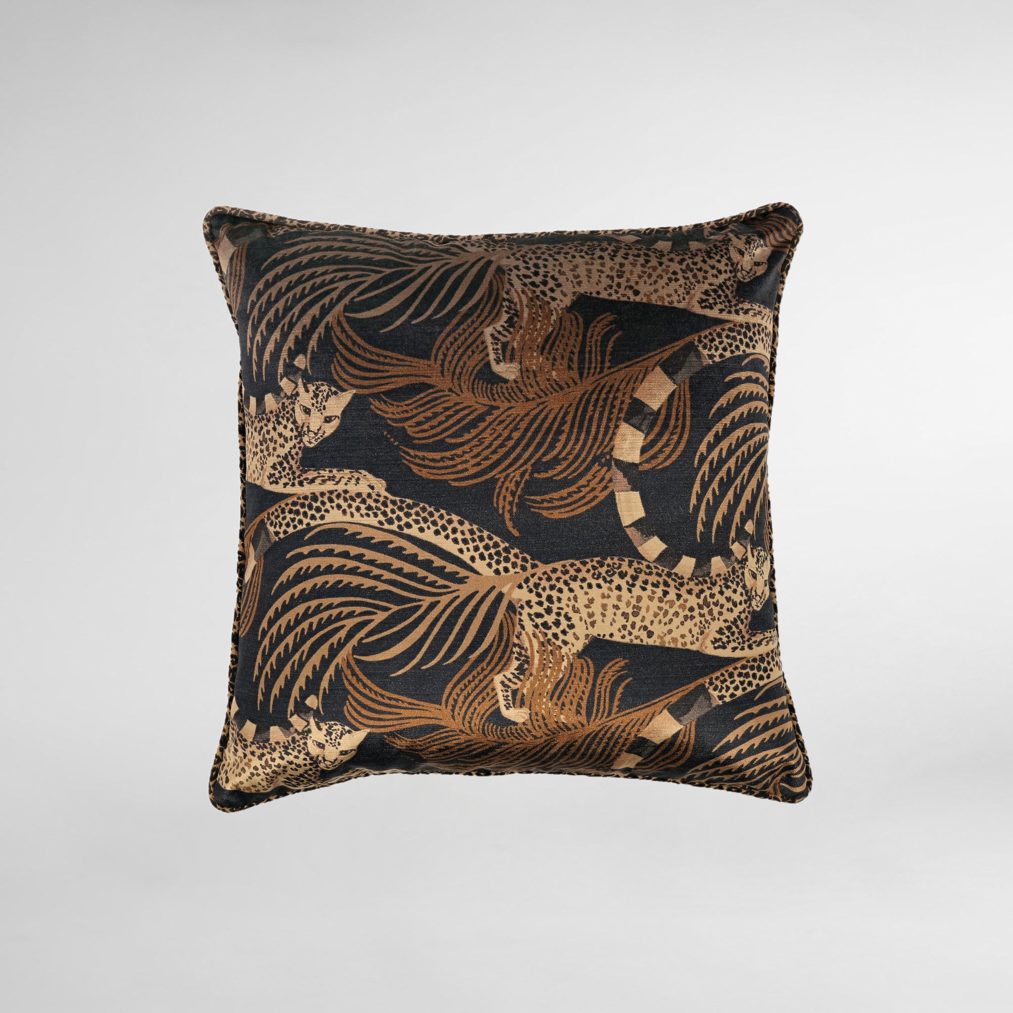 Delilah Velvet Ancient Gold Luxury Designer Cushion - Temperley London