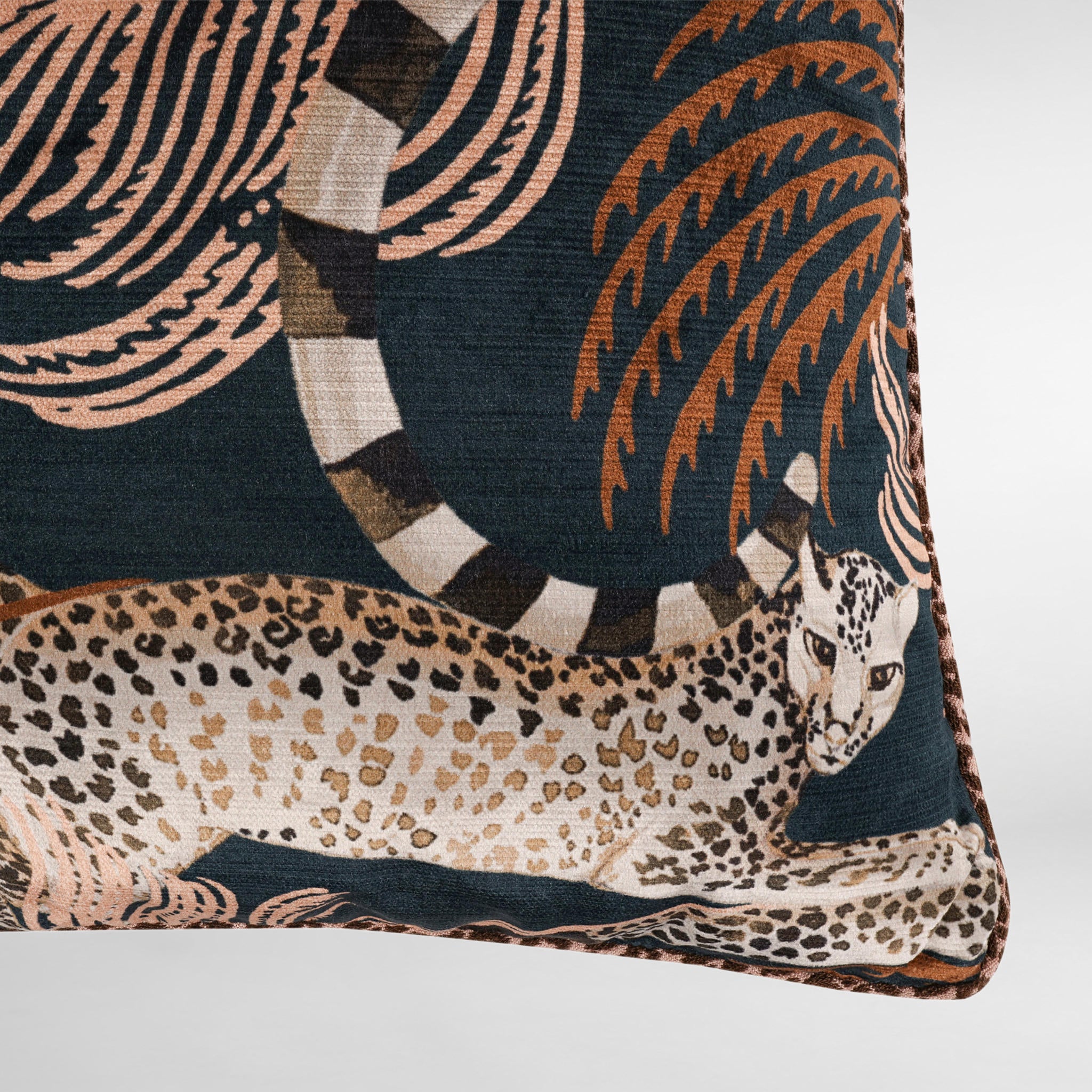 Delilah Velvet Luxury Designer Cushion Sienna - Temperley London
