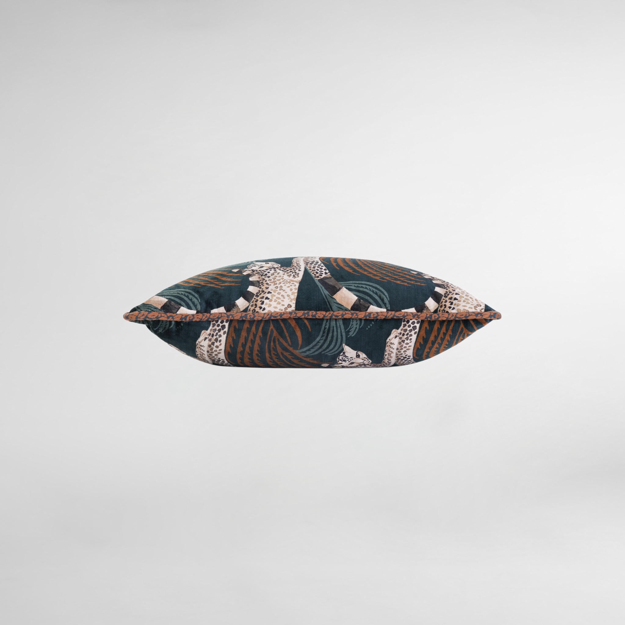 Delilah Velvet Tuscan Teal Luxury Designer Cushion - Temperley London