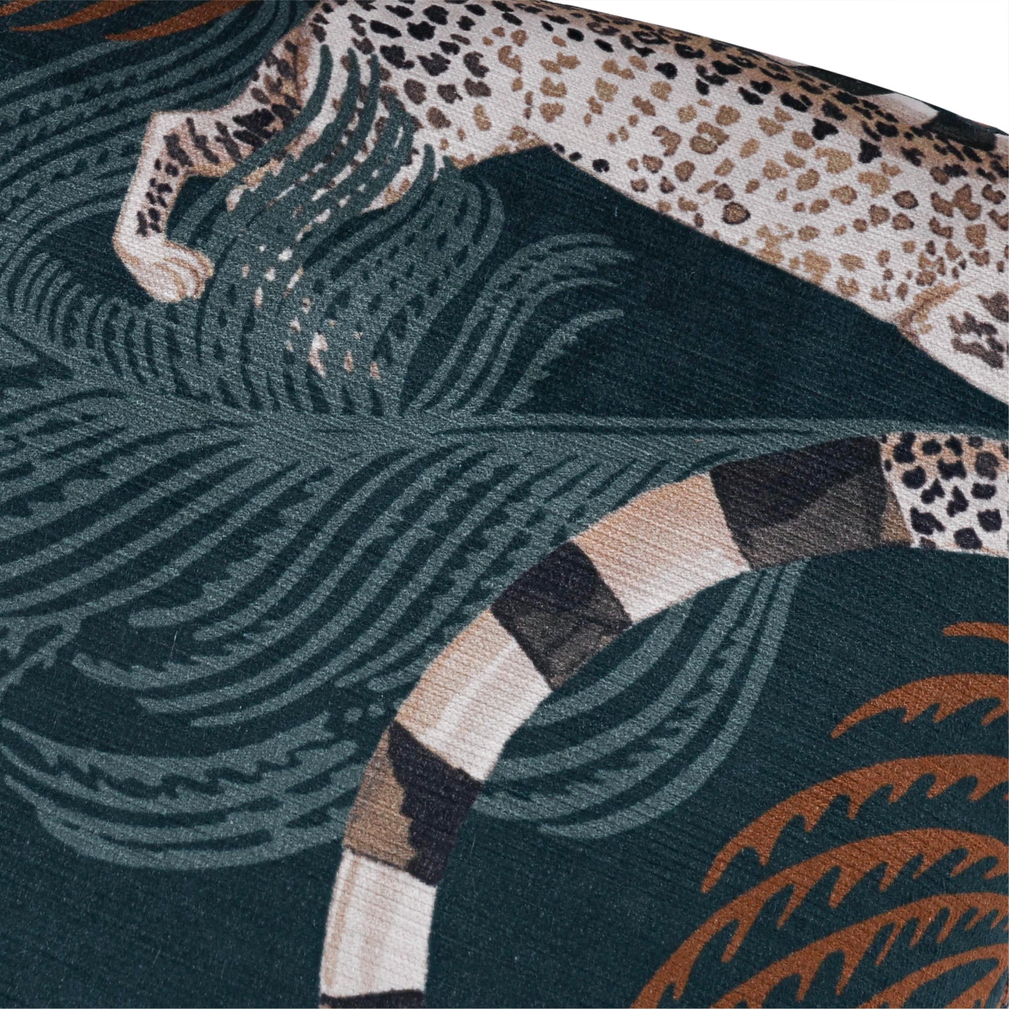 Delilah Velvet Tuscan Teal Luxury Designer Cushion - Temperley London