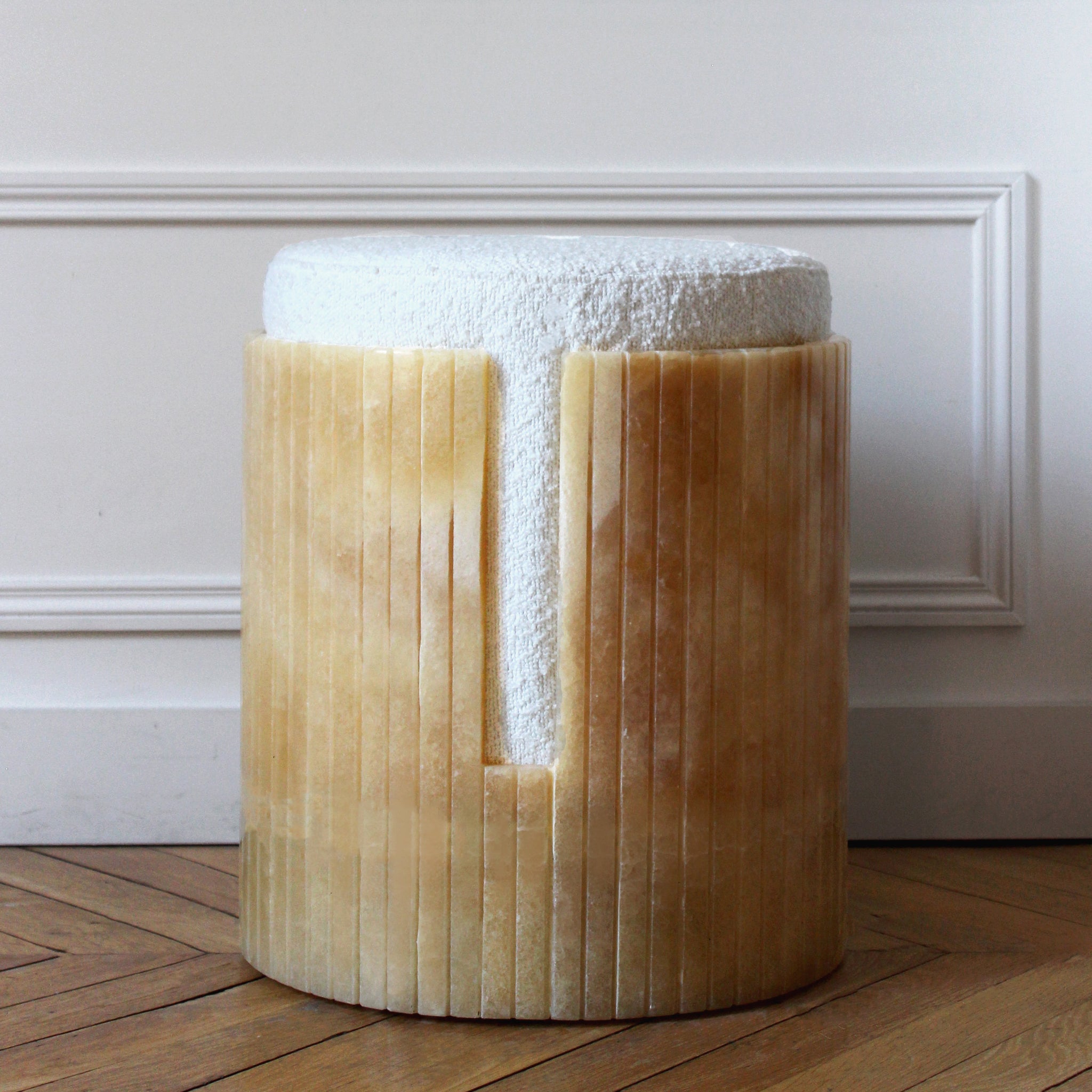 Dolce Honey Luxury Designer Onyx Tabouret Stool