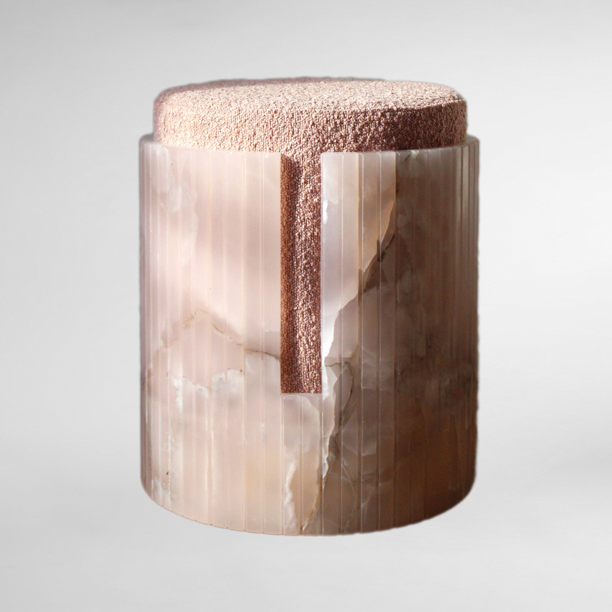 Dolce Pink Luxury Designer Onyx Stool