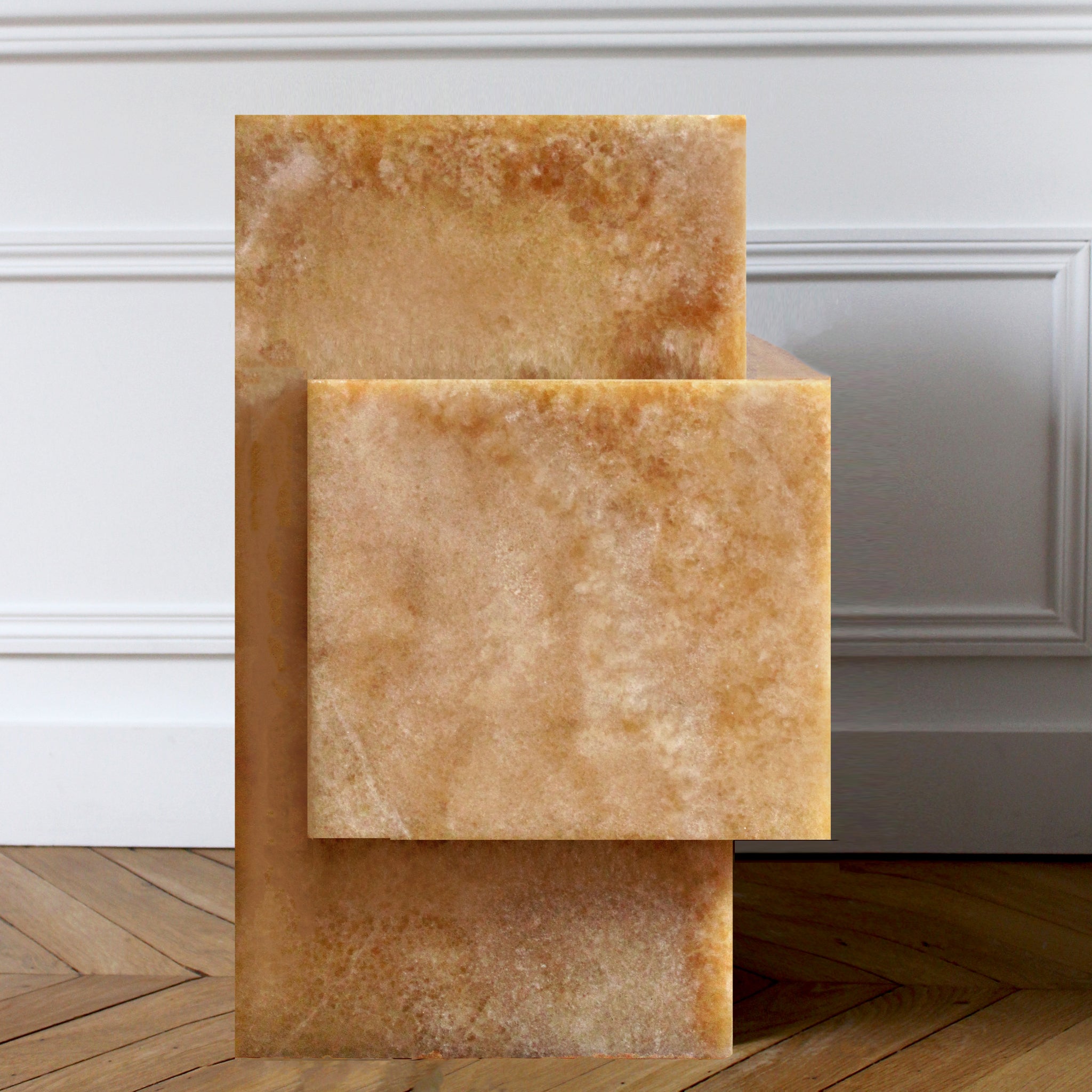 Ella Honey Luxury Designer Onyx Table