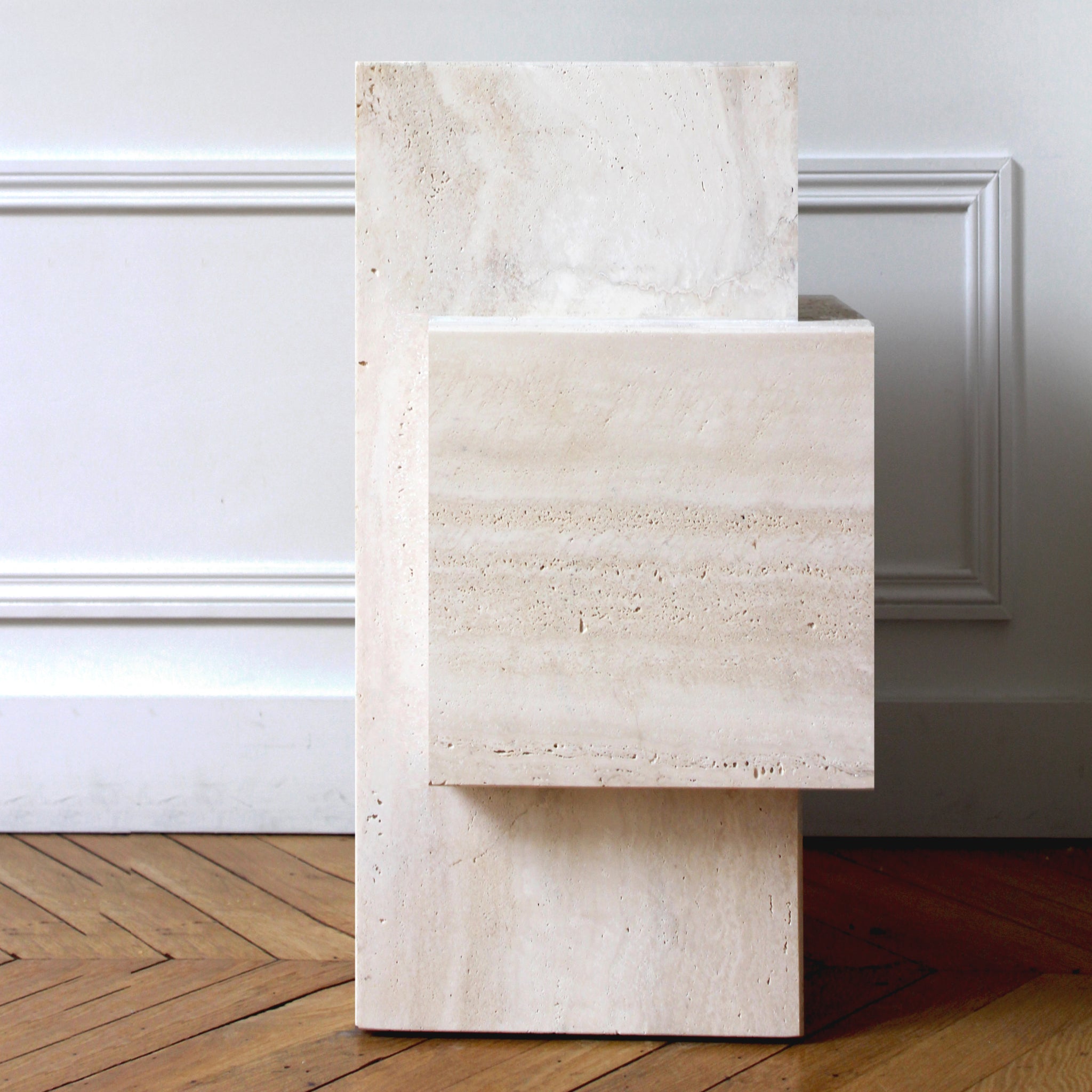 Ella Luxury Designer Travertine Table