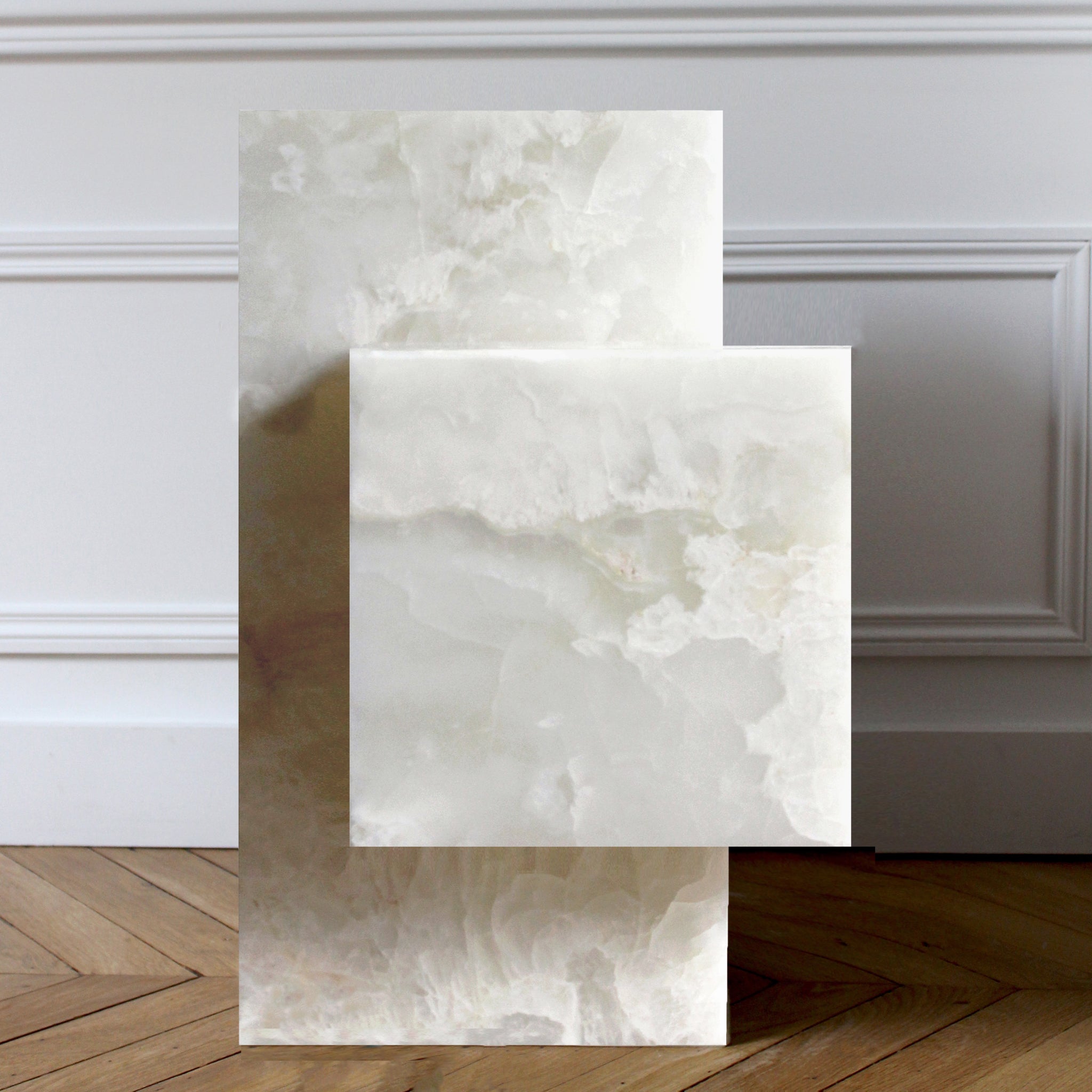 Ella Luxury Designer White Onyx Table