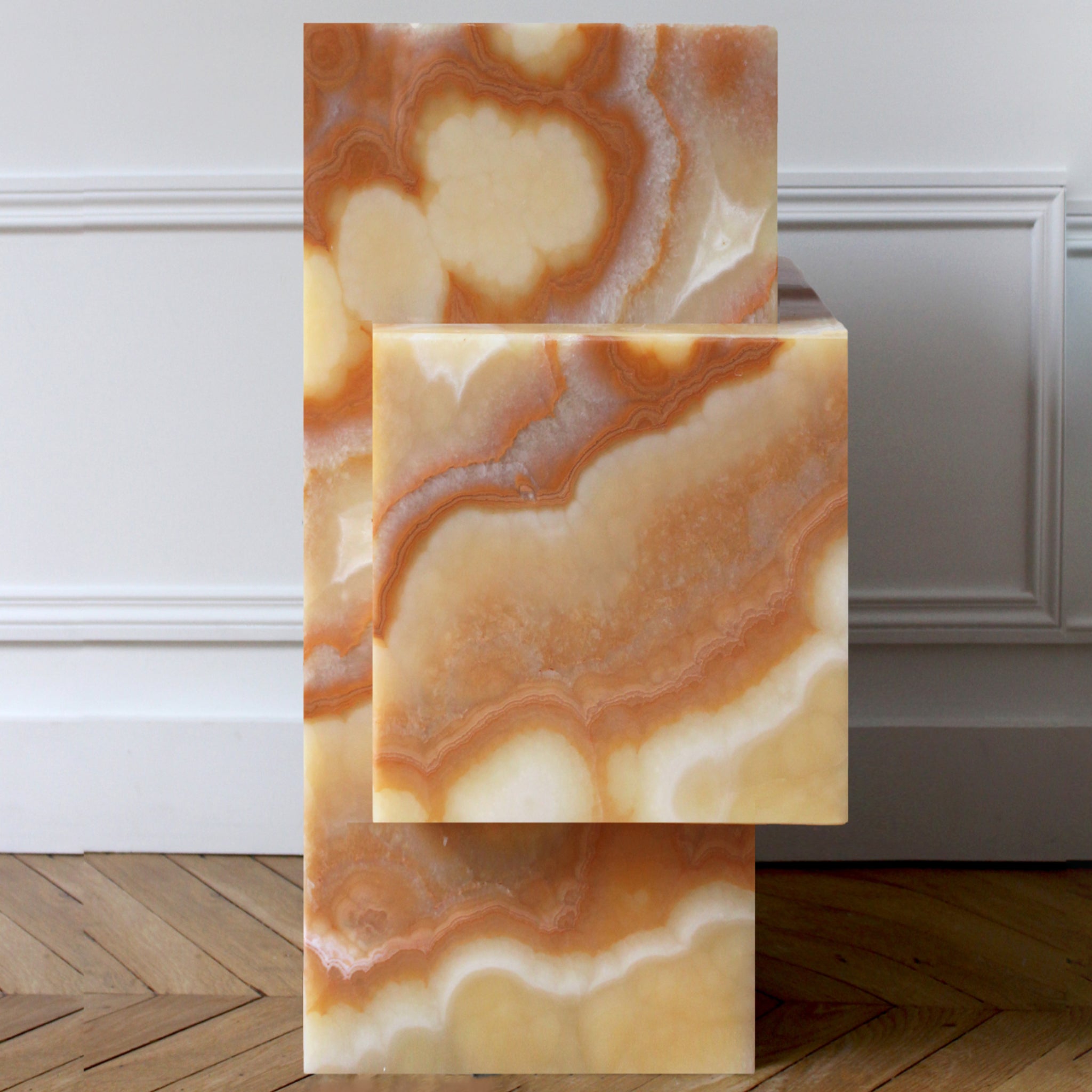 Ella Sixties Luxury Designer Onyx Table