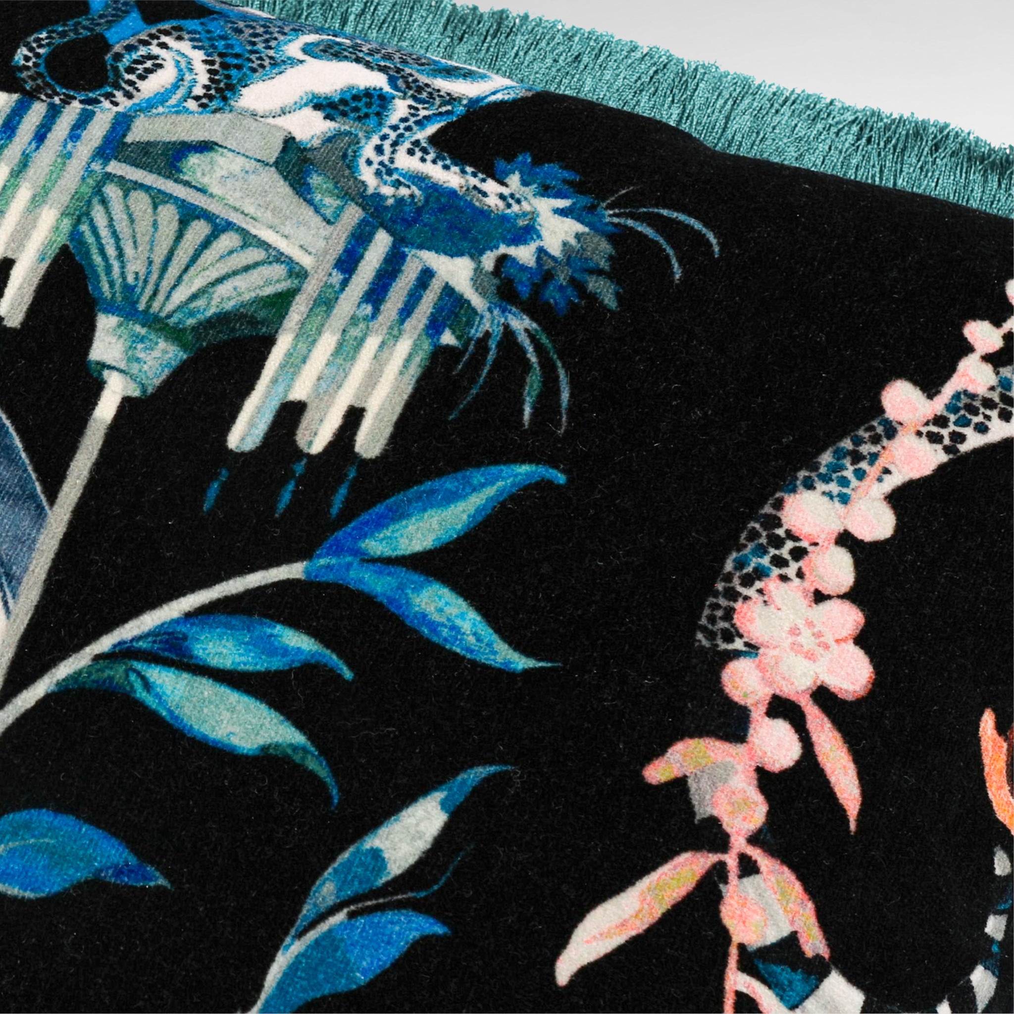 Euphoria Velvet Cobalt Luxury Designer Cushion - Temperley London