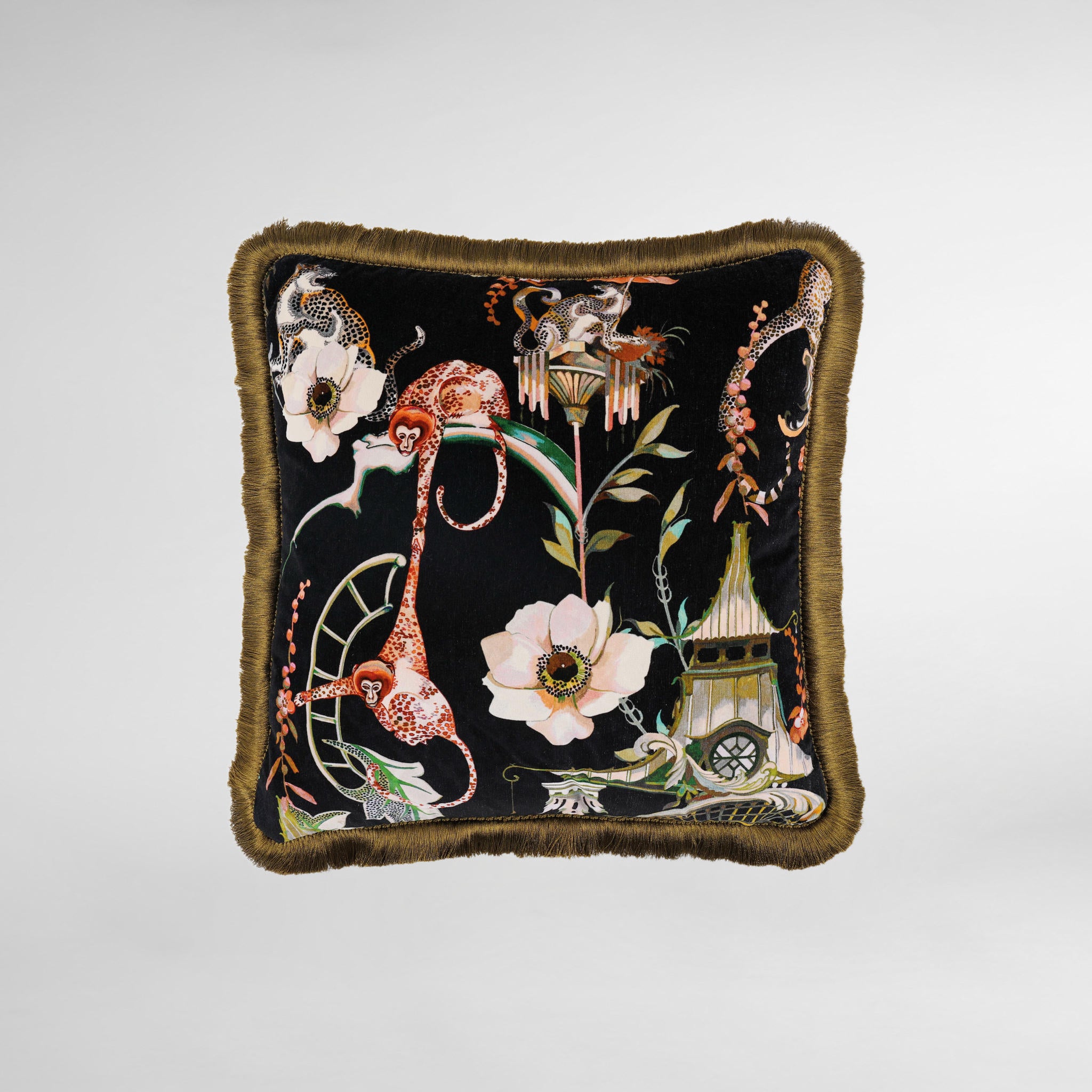 Euphoria Velvet Luxury Designer Cushion Secret Garden