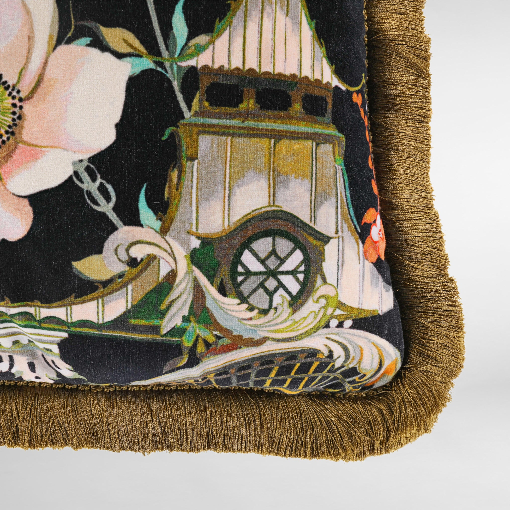Euphoria Velvet Luxury Designer Cushion Secret Garden