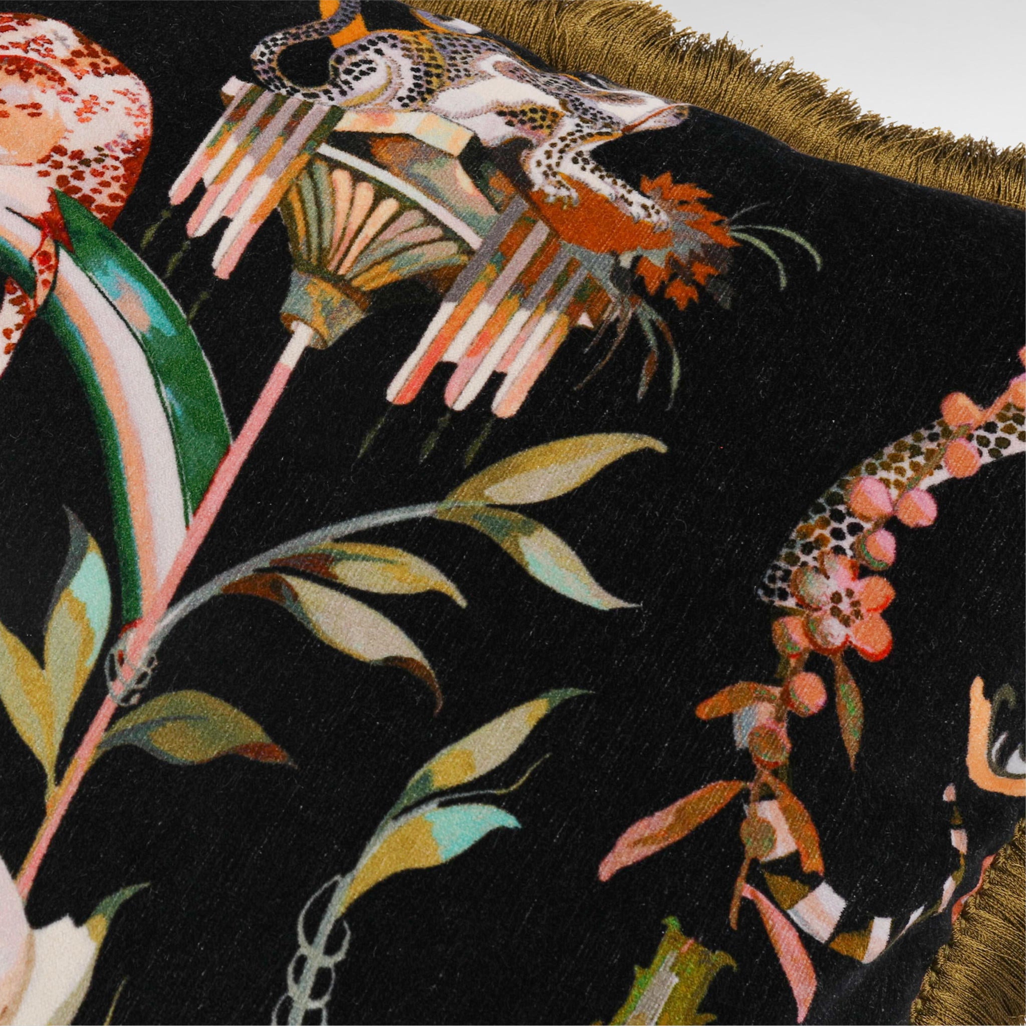 Euphoria Velvet Luxury Designer Cushion Secret Garden