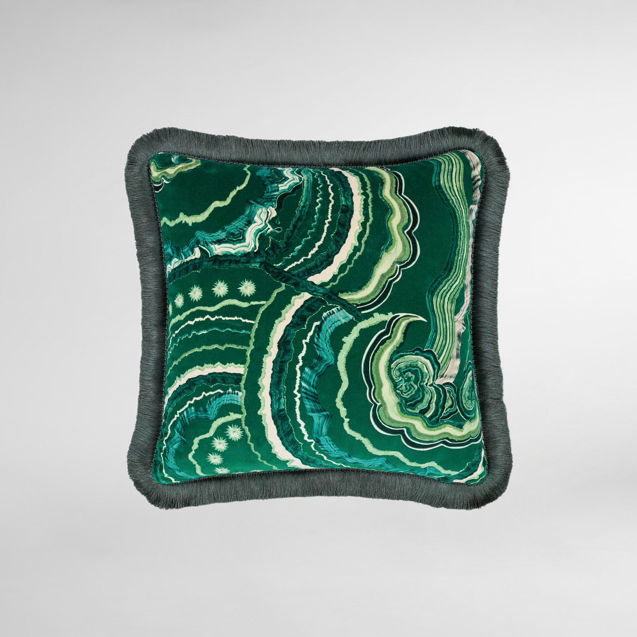 Fantasia Malachite Luxury Designer Cushion - Temperley London