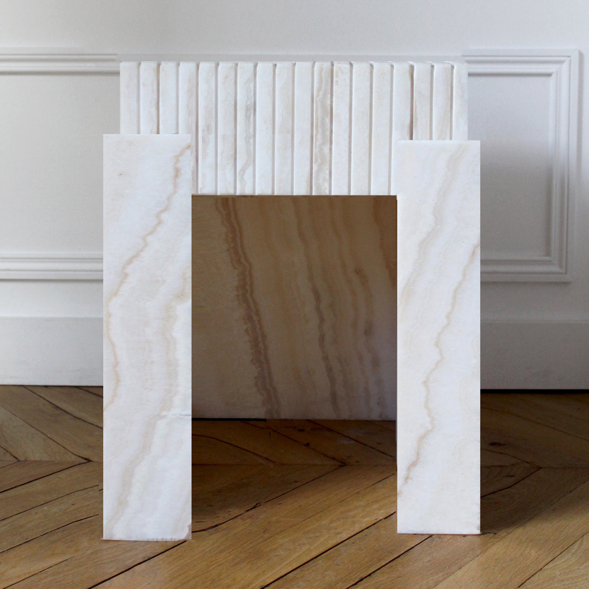 Gina Vanilla Luxury Designer Onyx Stool