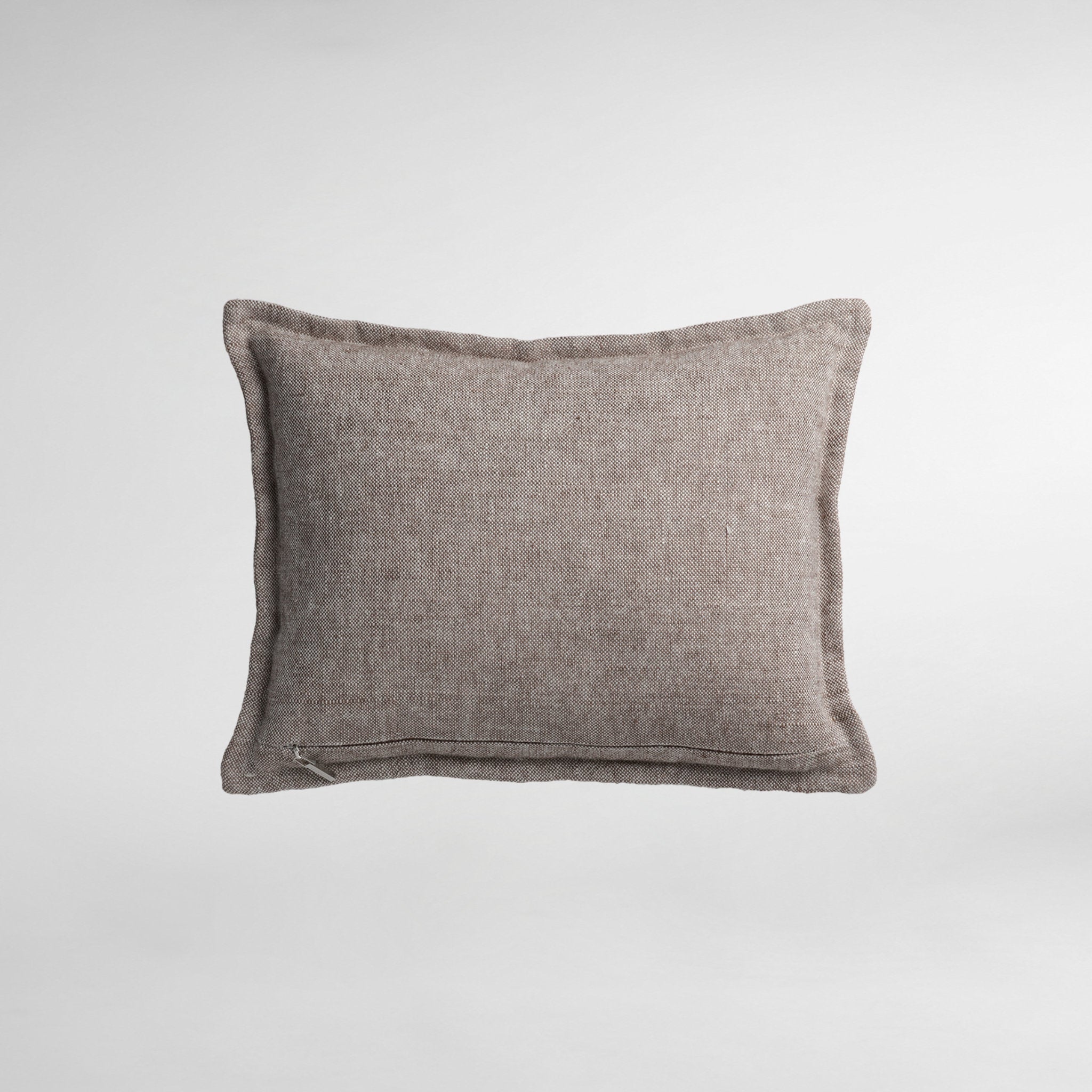 Haiku Luxury Designer Cushion with Fringe Detail - Bark