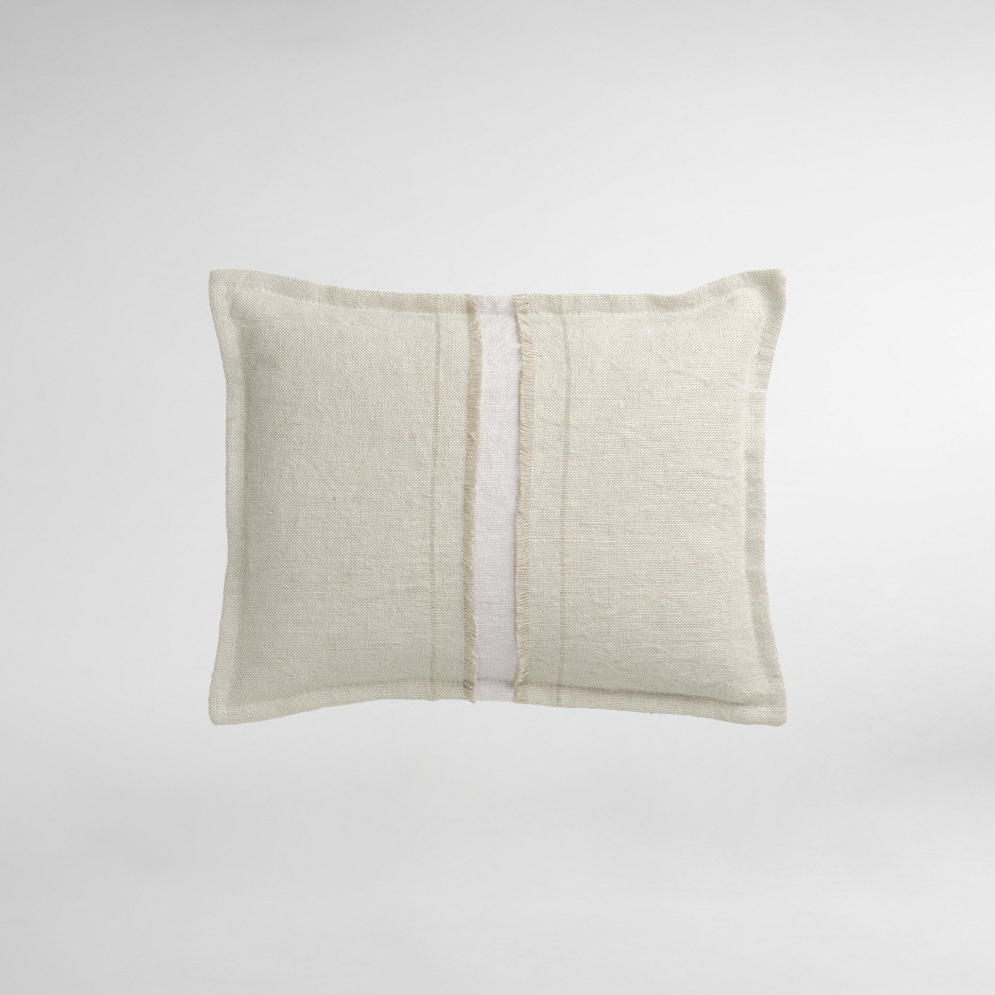 Haiku Luxury Designer Cushion with Fringe Detail - Husk