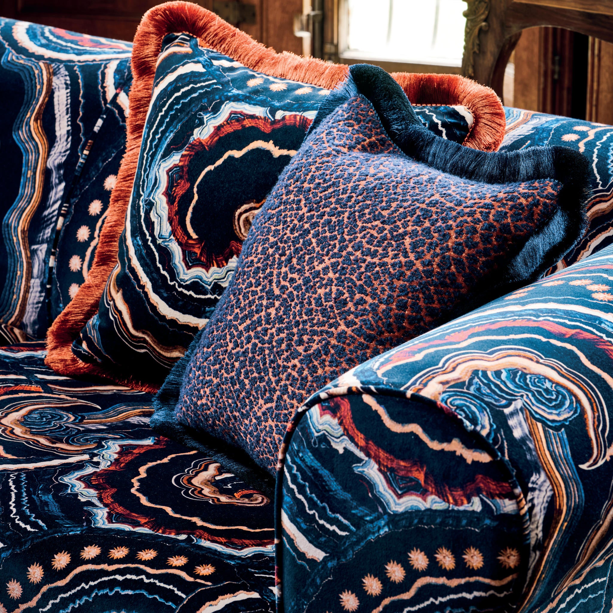 Lulu Twilight Luxury Designer Cushion - Temperley London