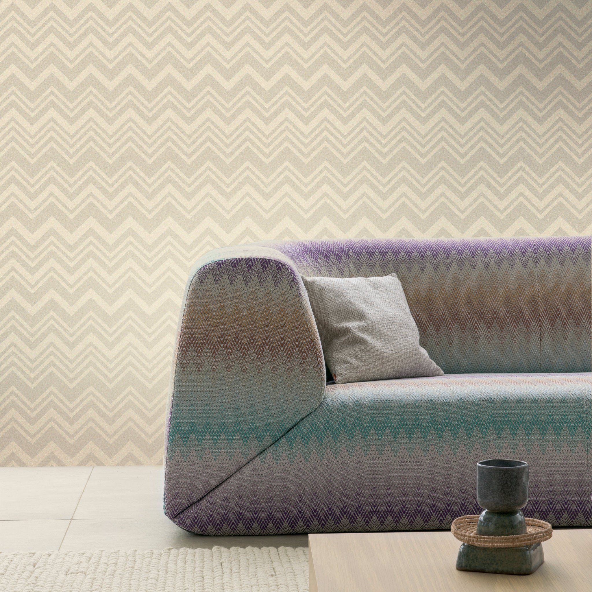 Macro Zig Zag Luxury Designer Wallpaper by Missoni