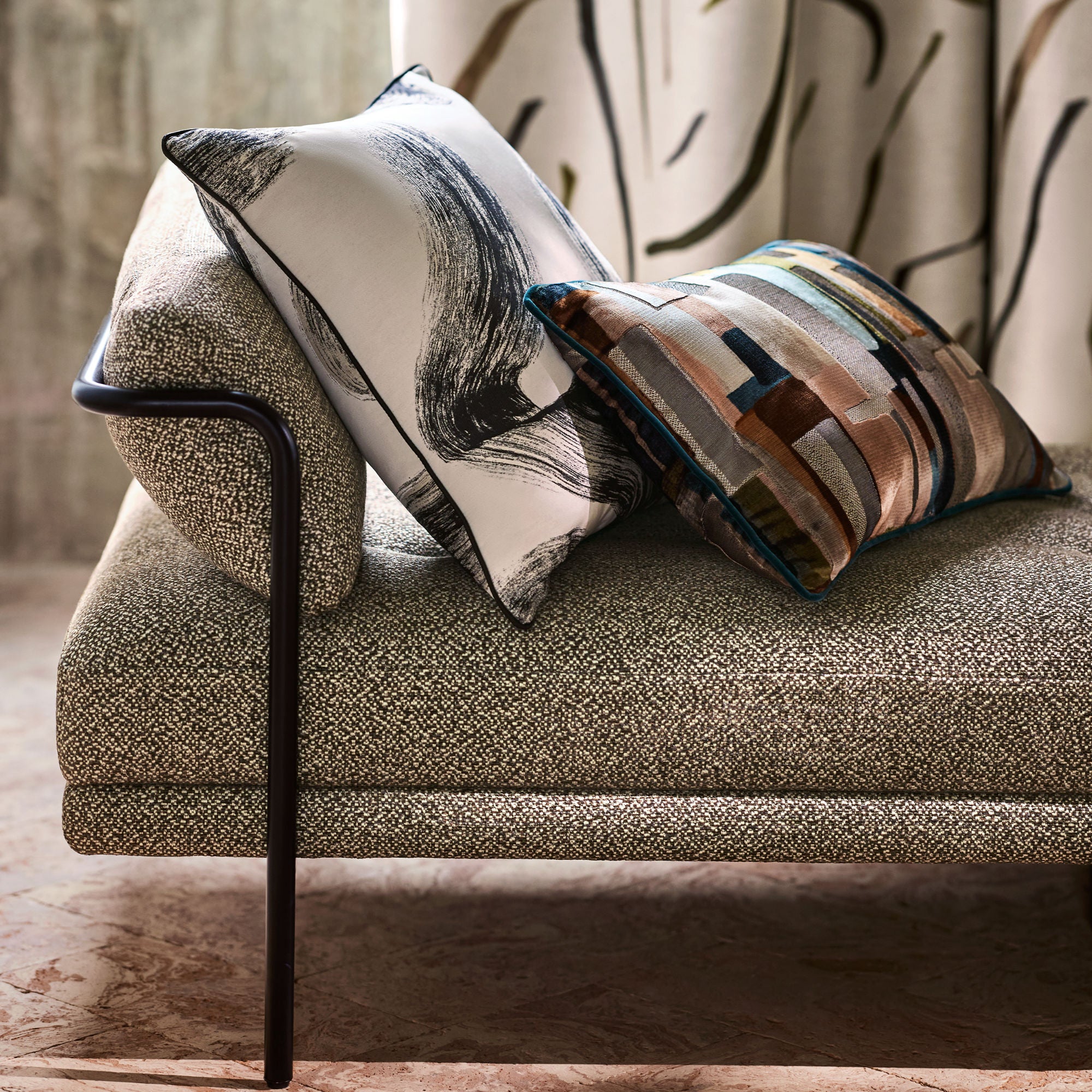 Quadrata 60cm x 40cm Cushion Sienna - Peter Staunton Design Studio