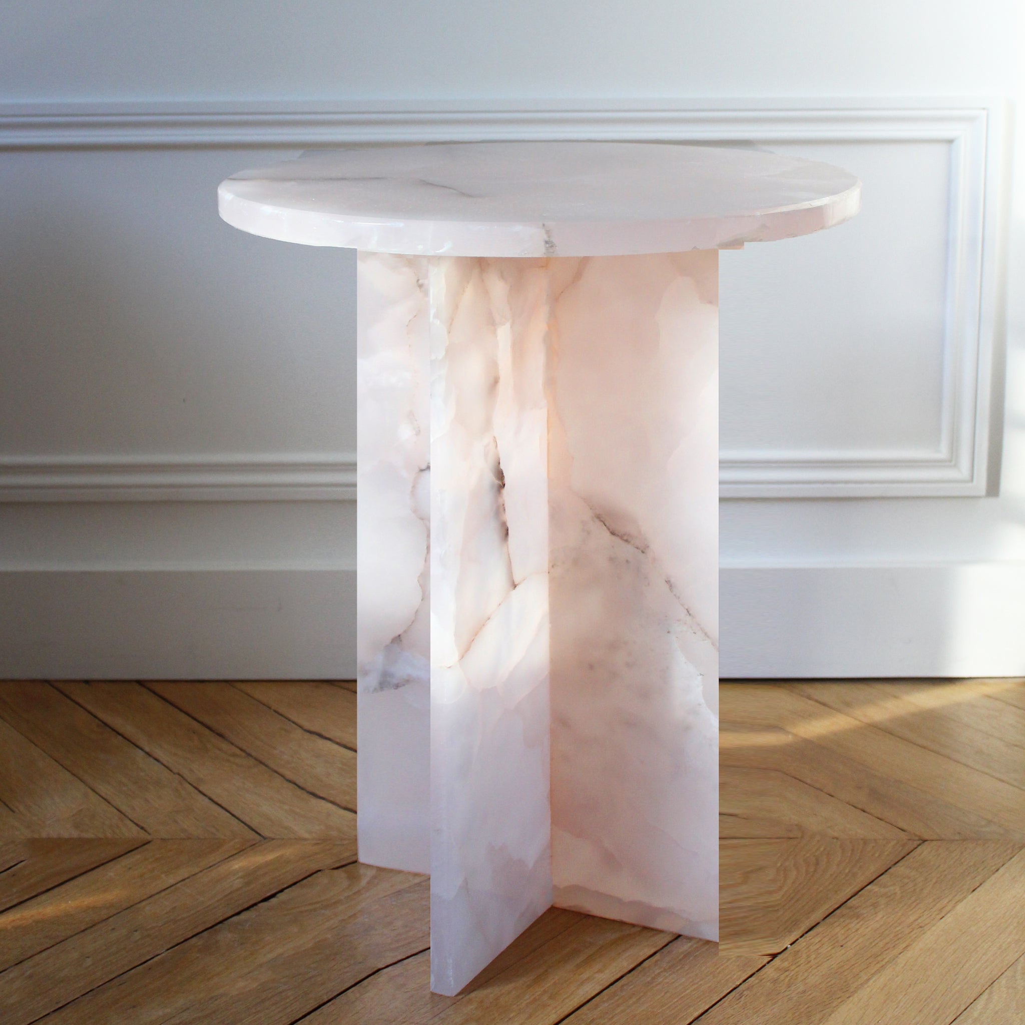 Rosie Pink Luxury Designer Onyx Table