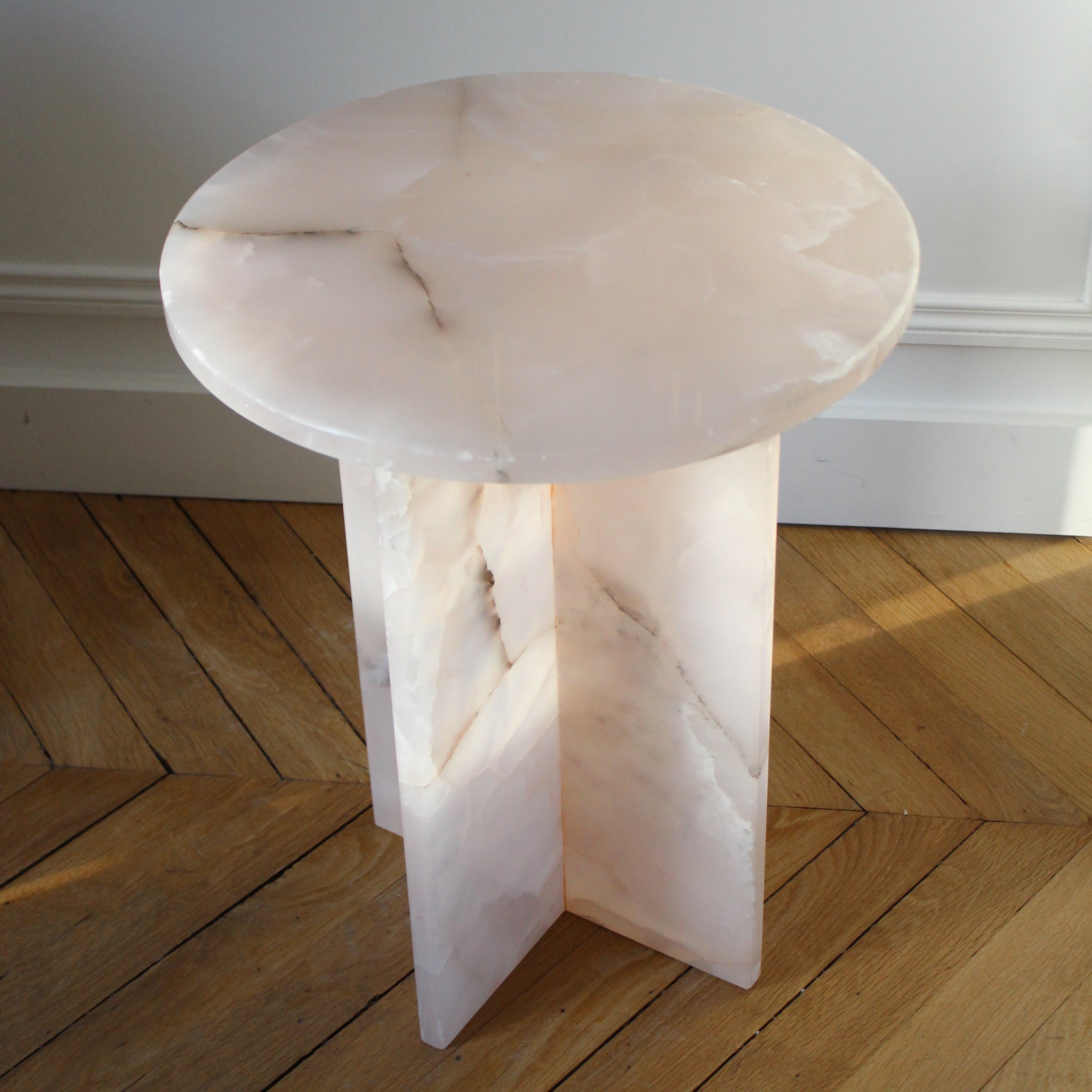 Rosie Pink Luxury Designer Onyx Table