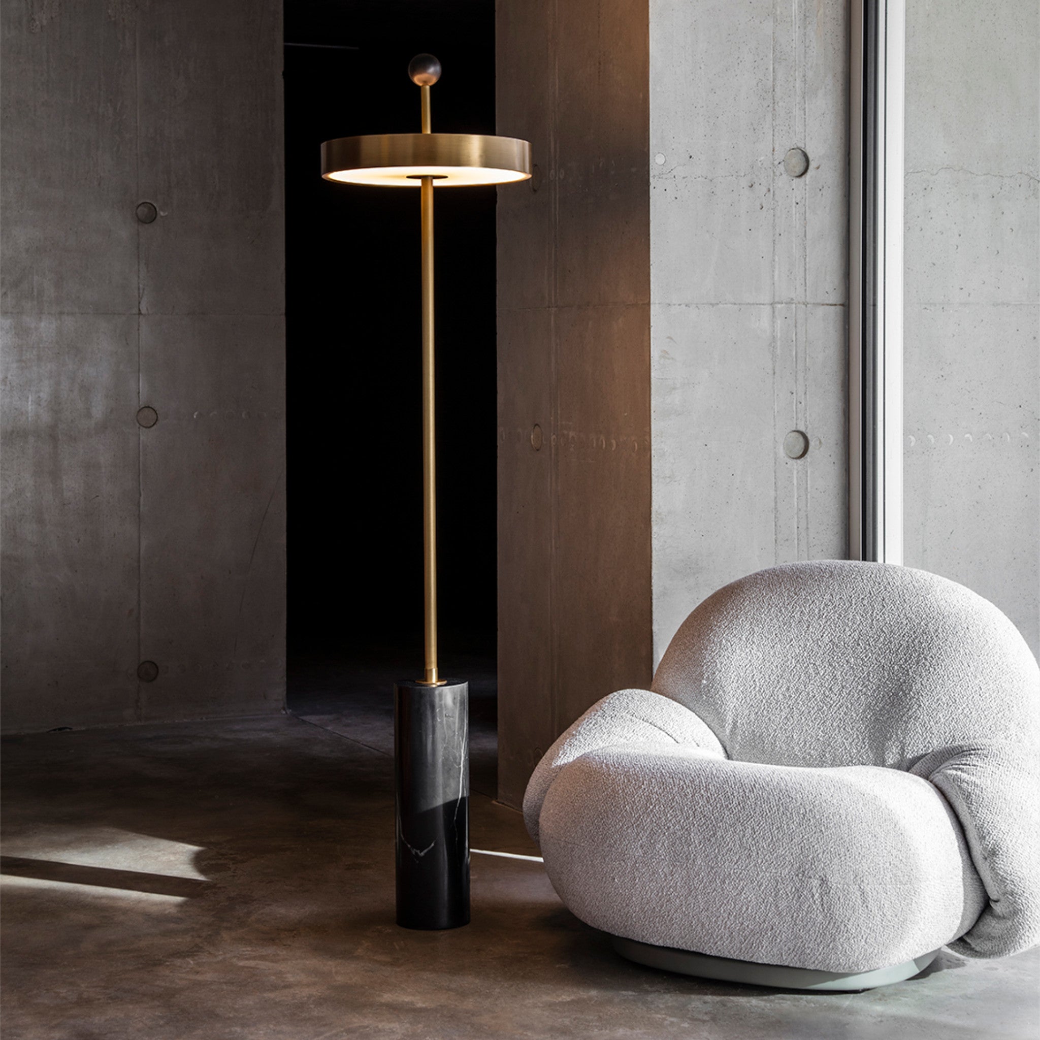 Disc and Ball Floor Lamp