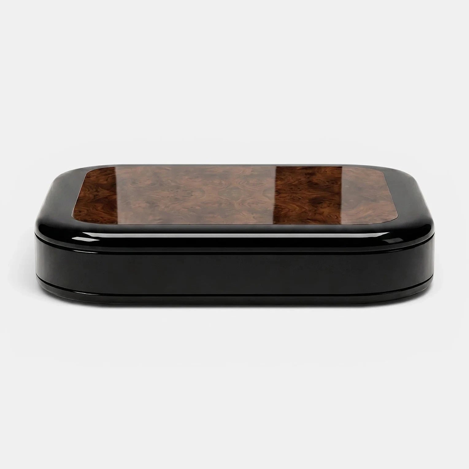 Abi Black Lacquered And Burl Wood