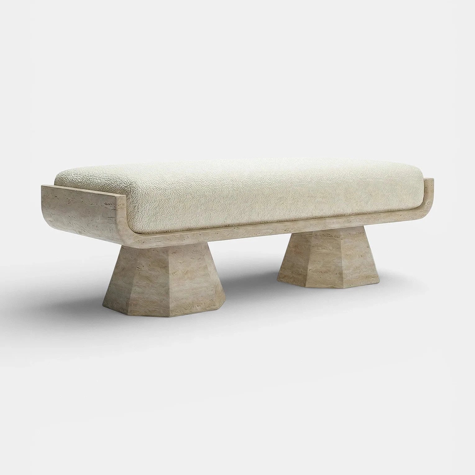 Ava Travertine Bench