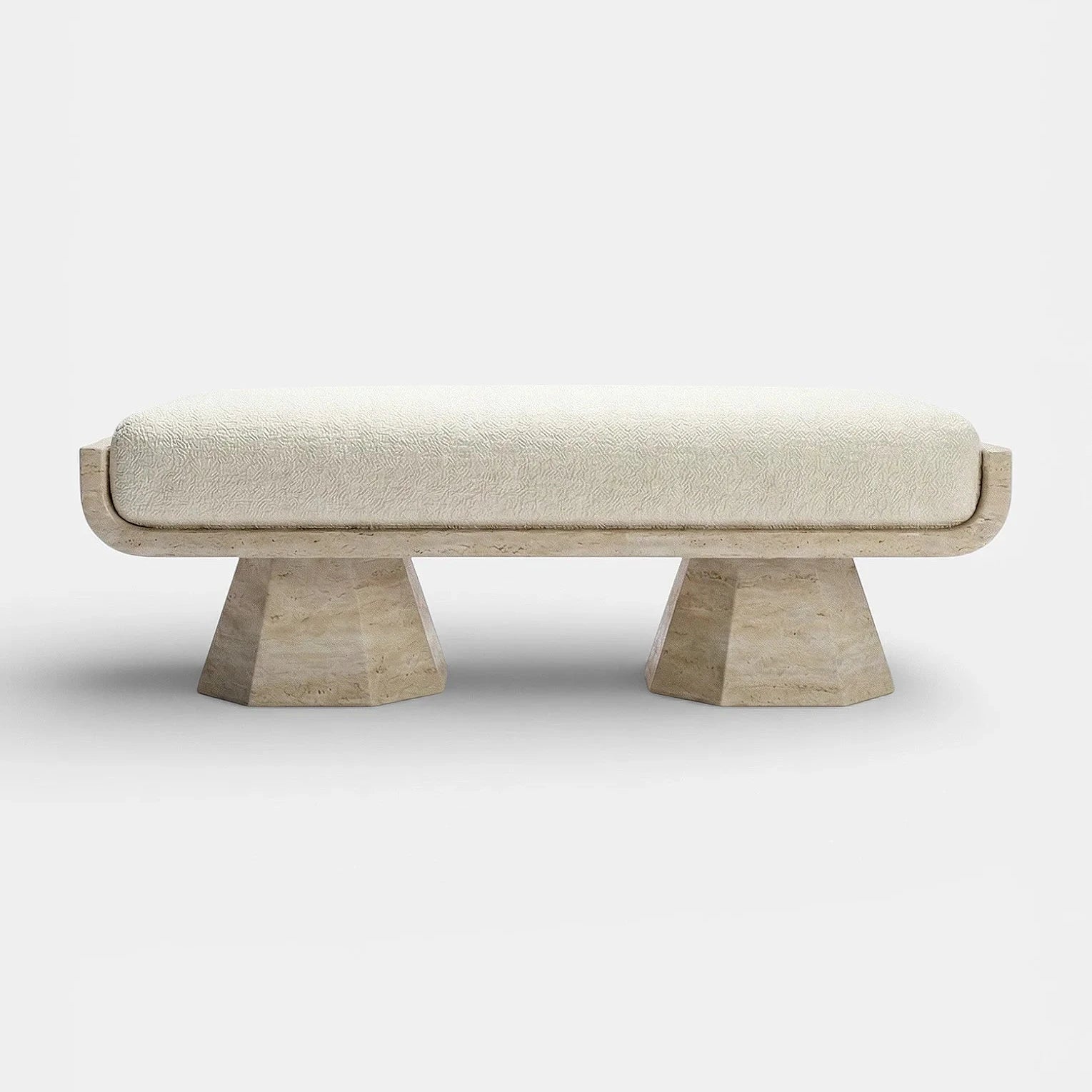 Ava Travertine Bench