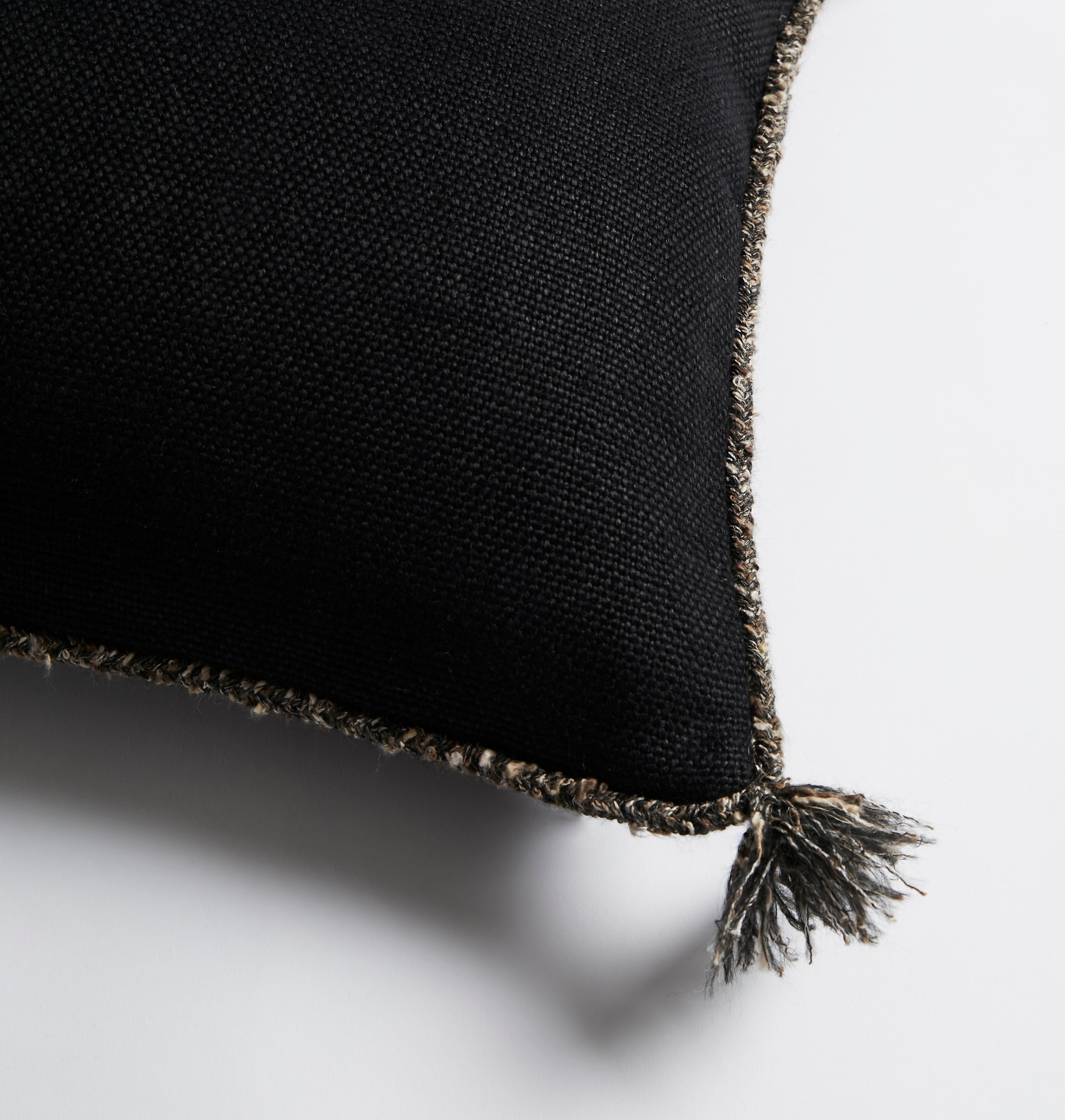 CAPE CUSHION WITH BRAIDED CORD TRIM - COAL - Peter Staunton Design Studio