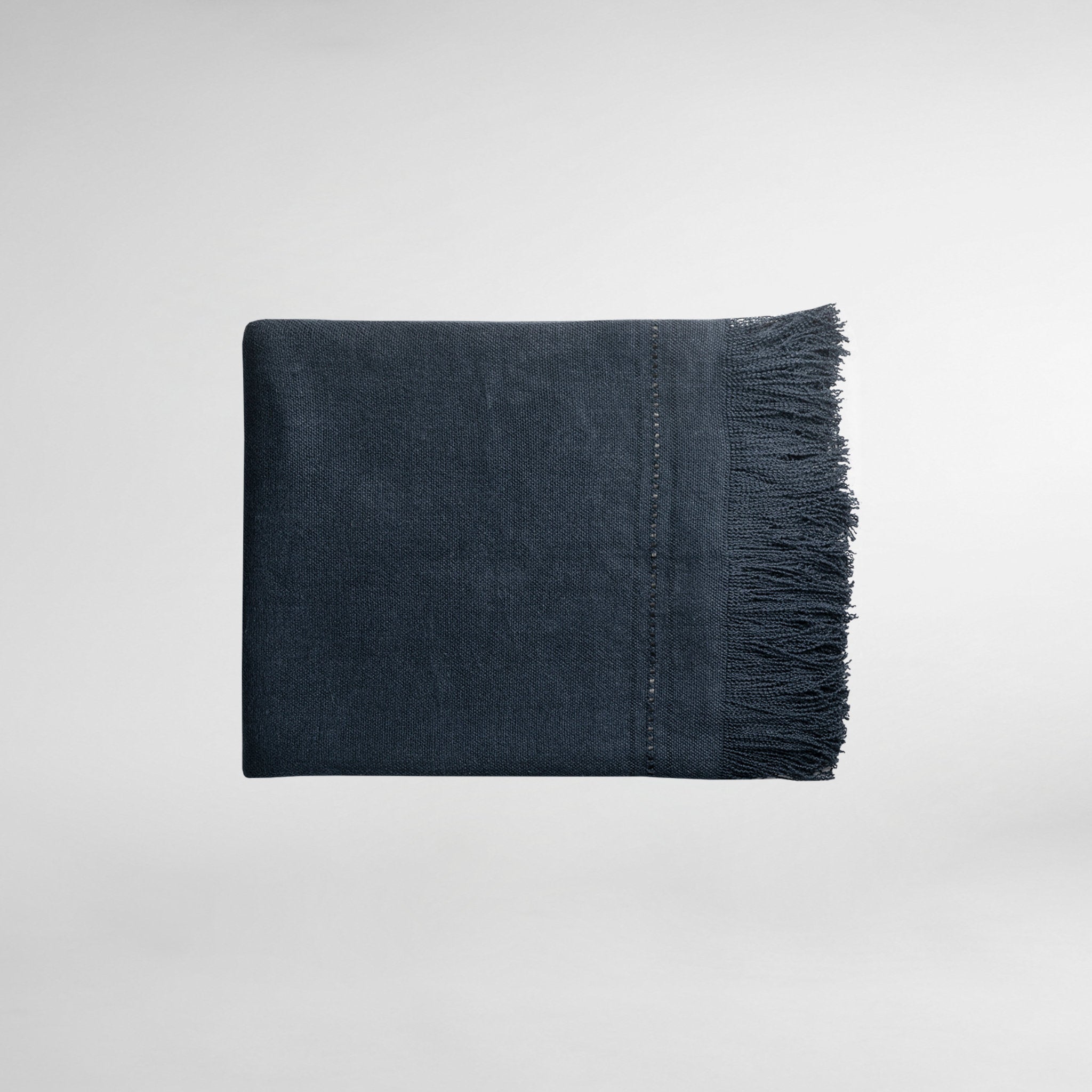 Fox Throw with Fringe and Leather Detail - Dawn