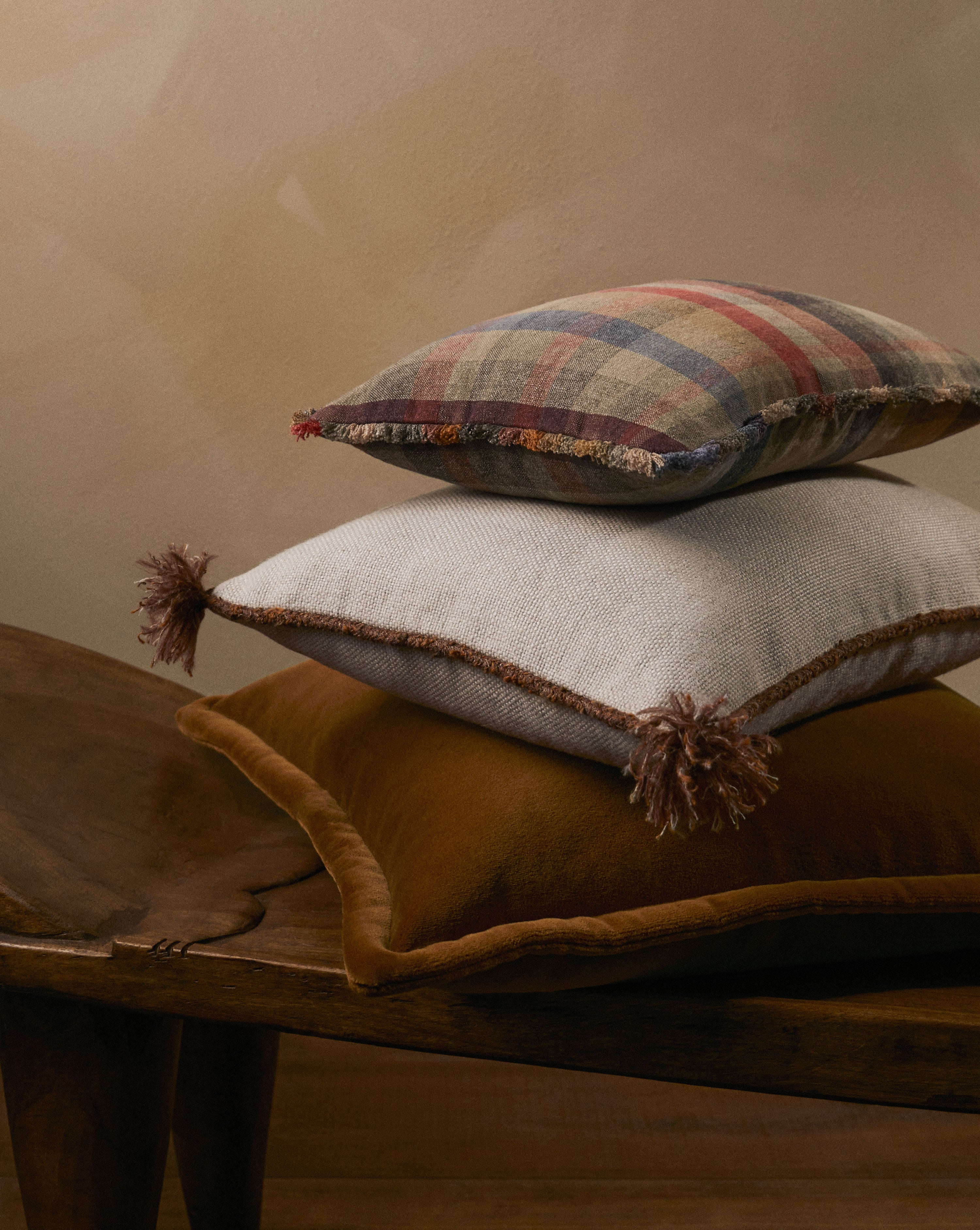 RAGAMUFFIN CUSHION WITH FRINGE - Peter Staunton Design Studio