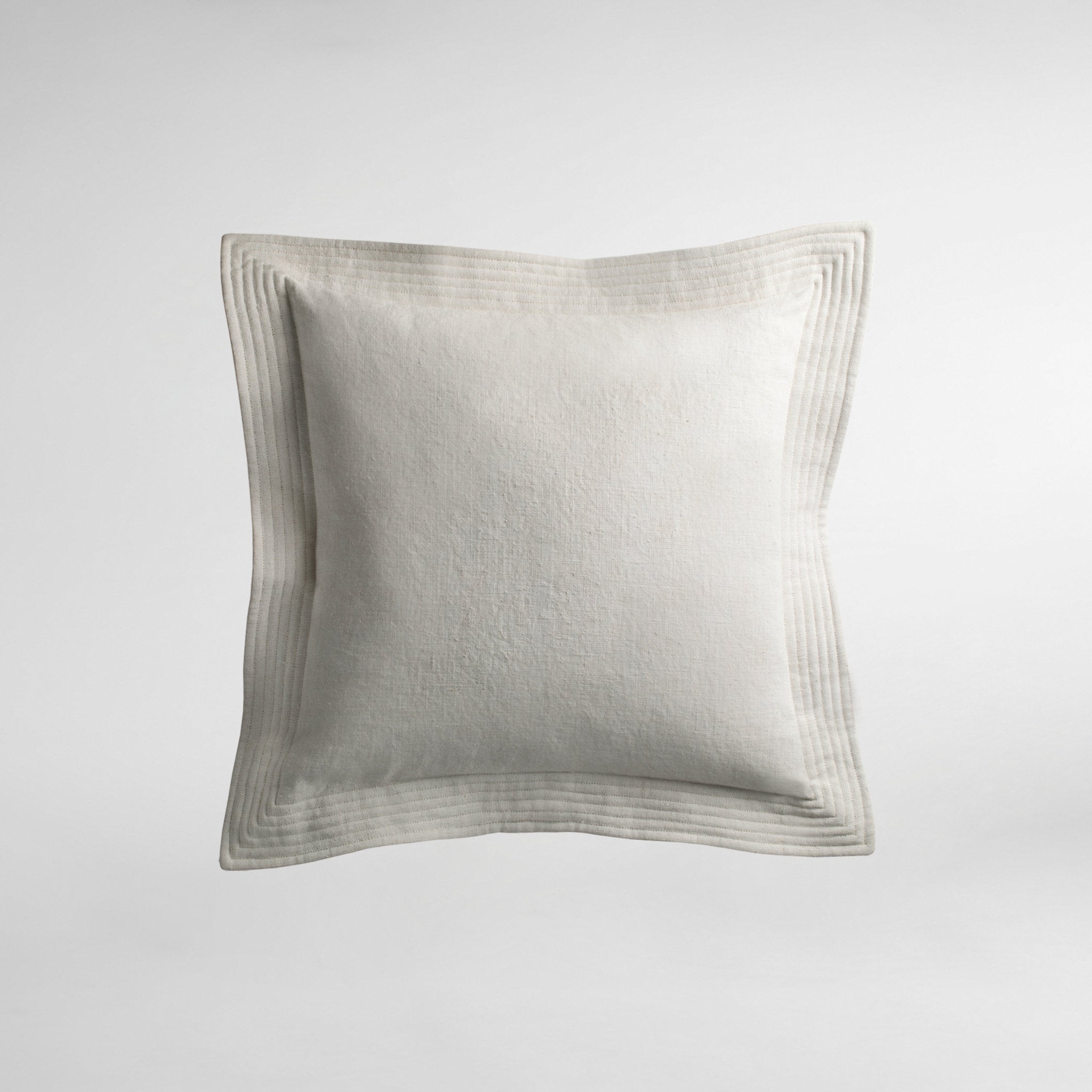 Vintage Luxury Designer Cushion with Quilted Detail - Canvas