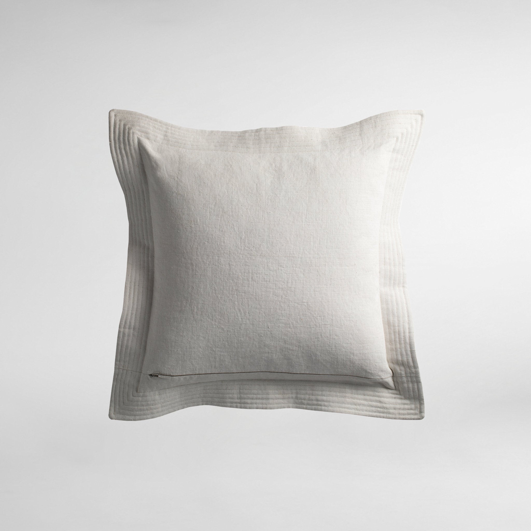 Vintage Luxury Designer Cushion with Quilted Detail - Canvas