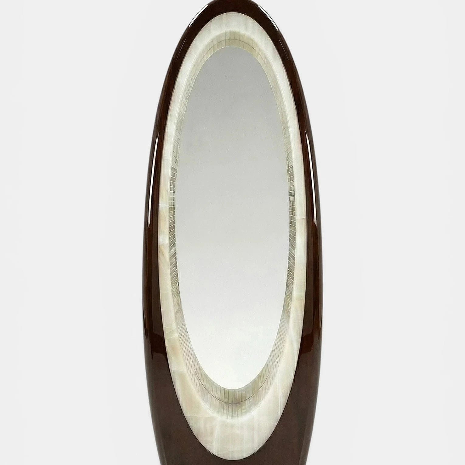 Harch Brown And White Onyx Mirror