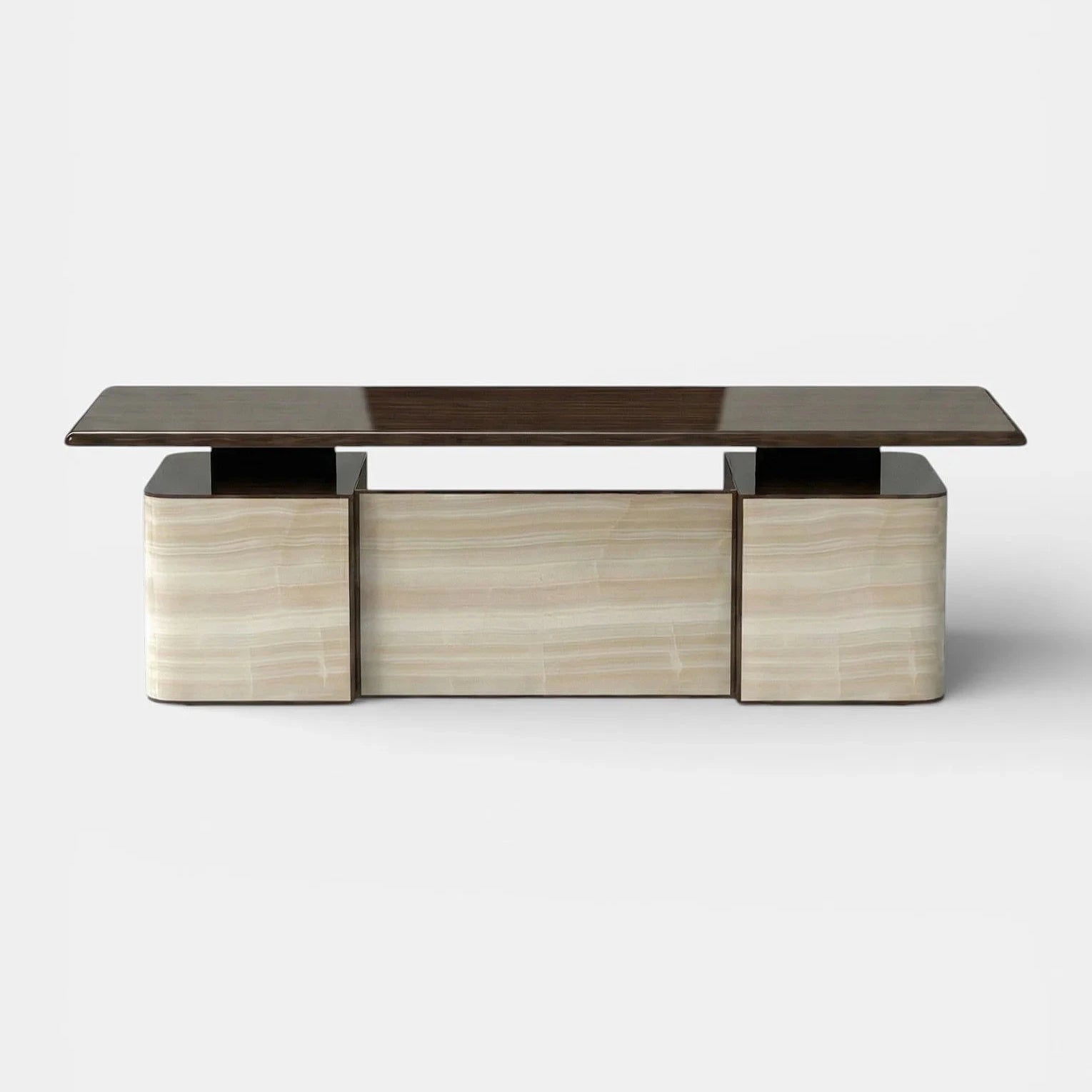 Holly Ivory Onyx And Wood Desk