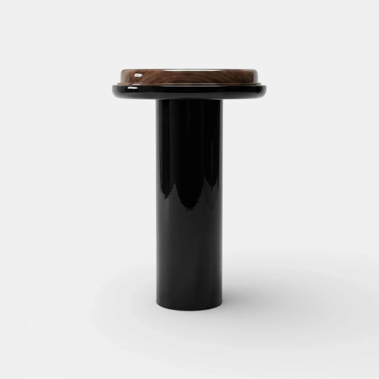 Ida Black Lacquered And Wooden Console
