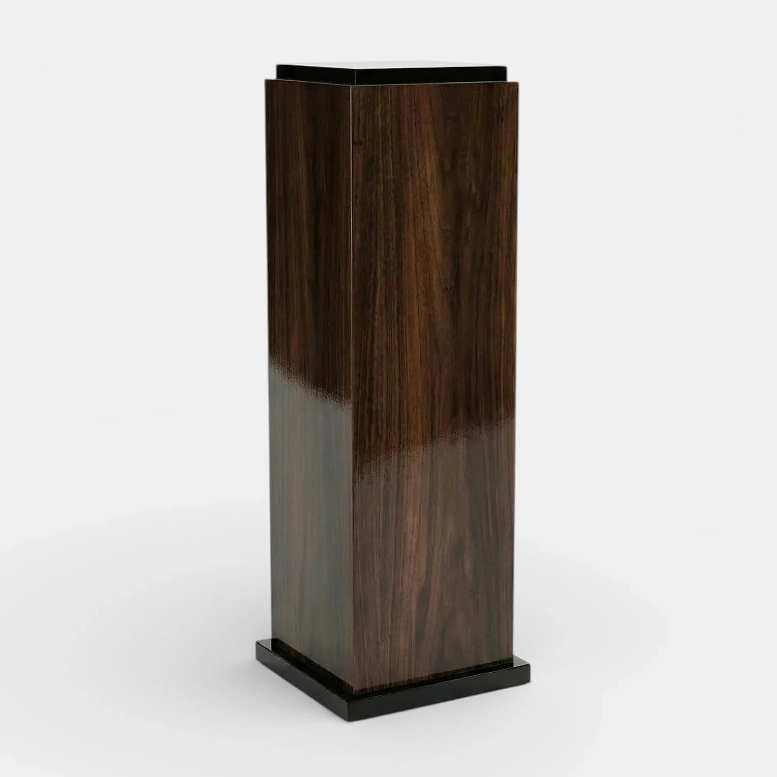 Wood And Black Lacquered Plinth