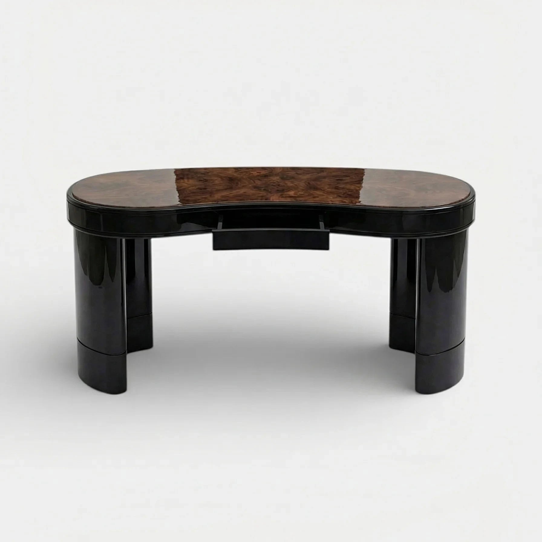 Nicola Black And Burl Wood Desk