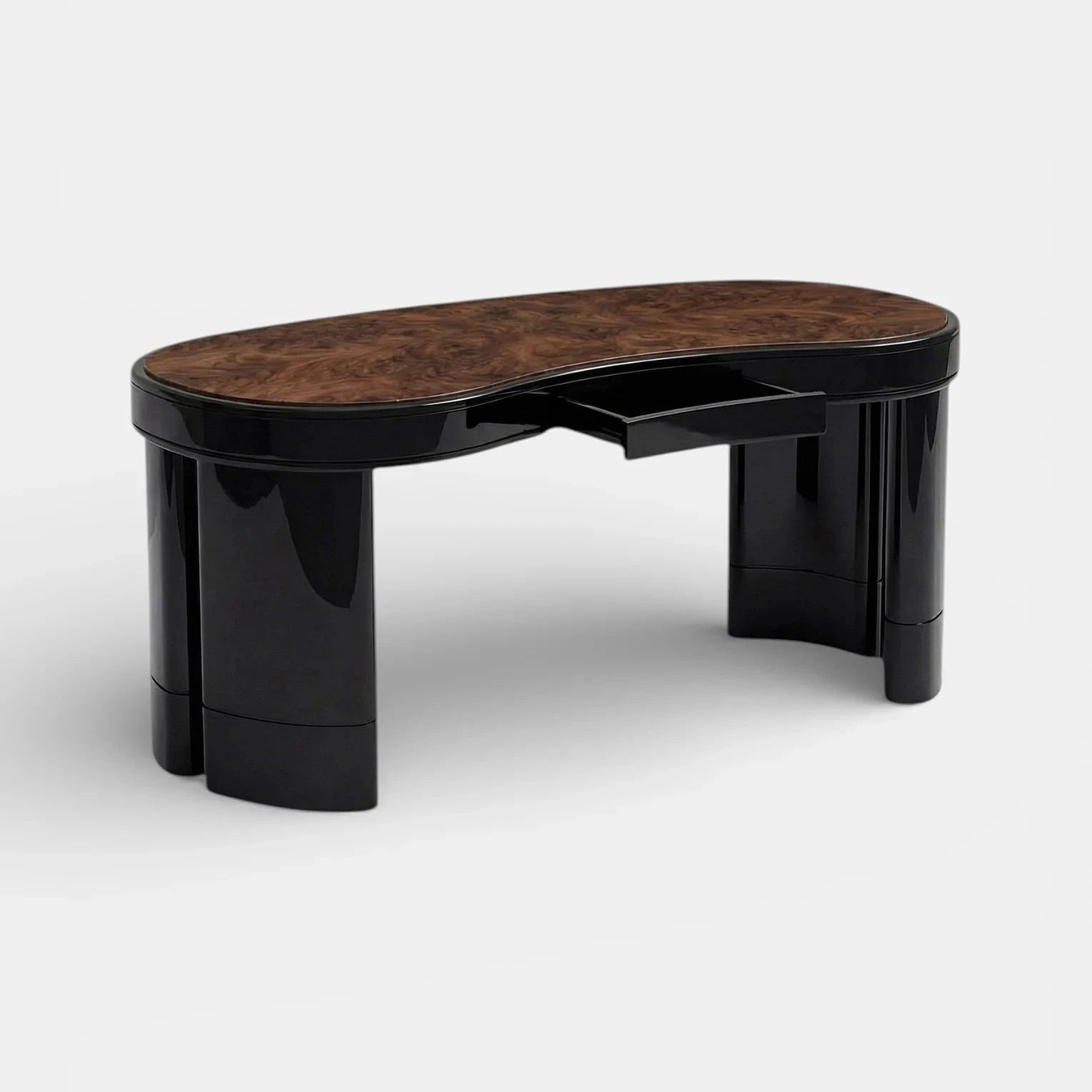 Nicola Black And Burl Wood Desk