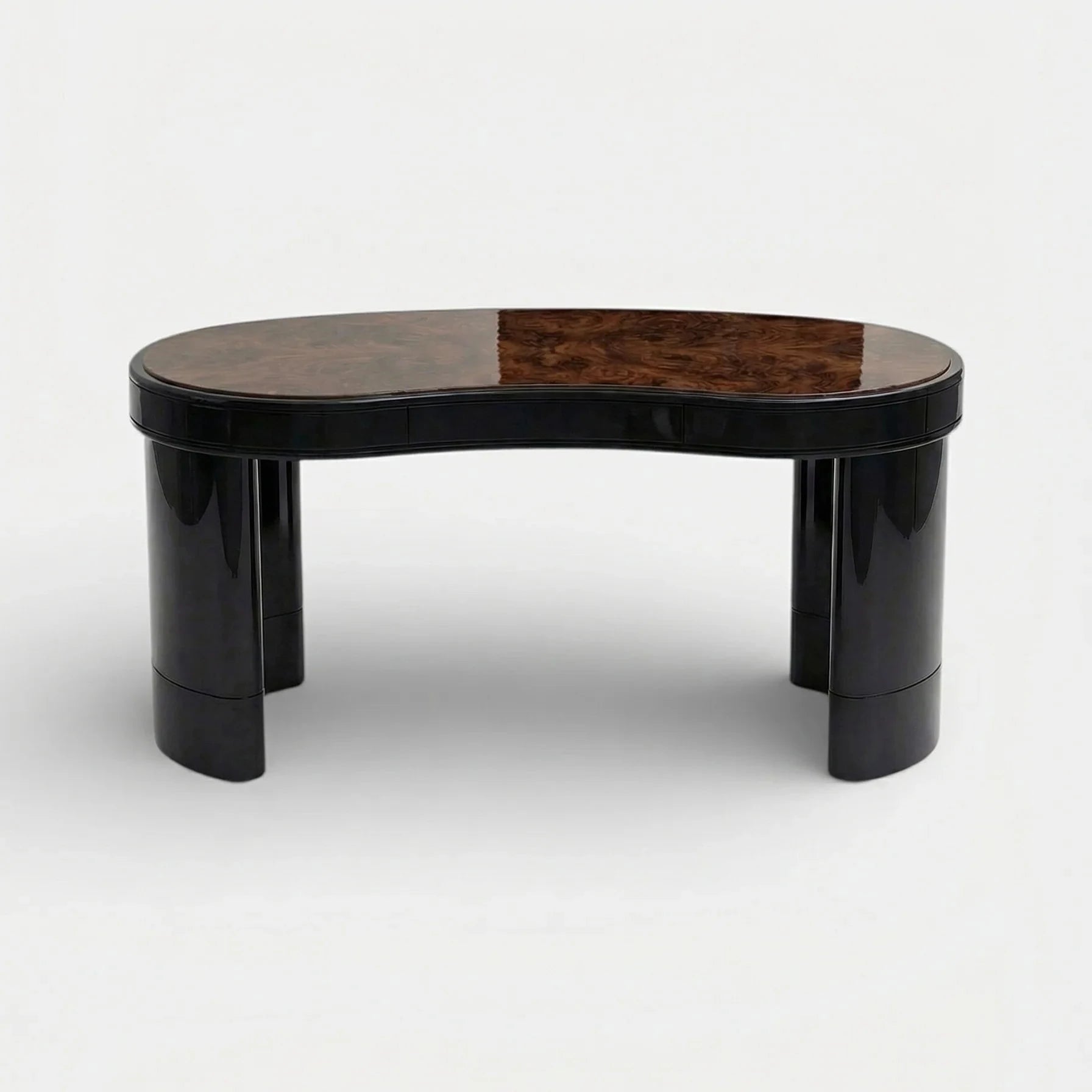 Nicola Black And Burl Wood Desk