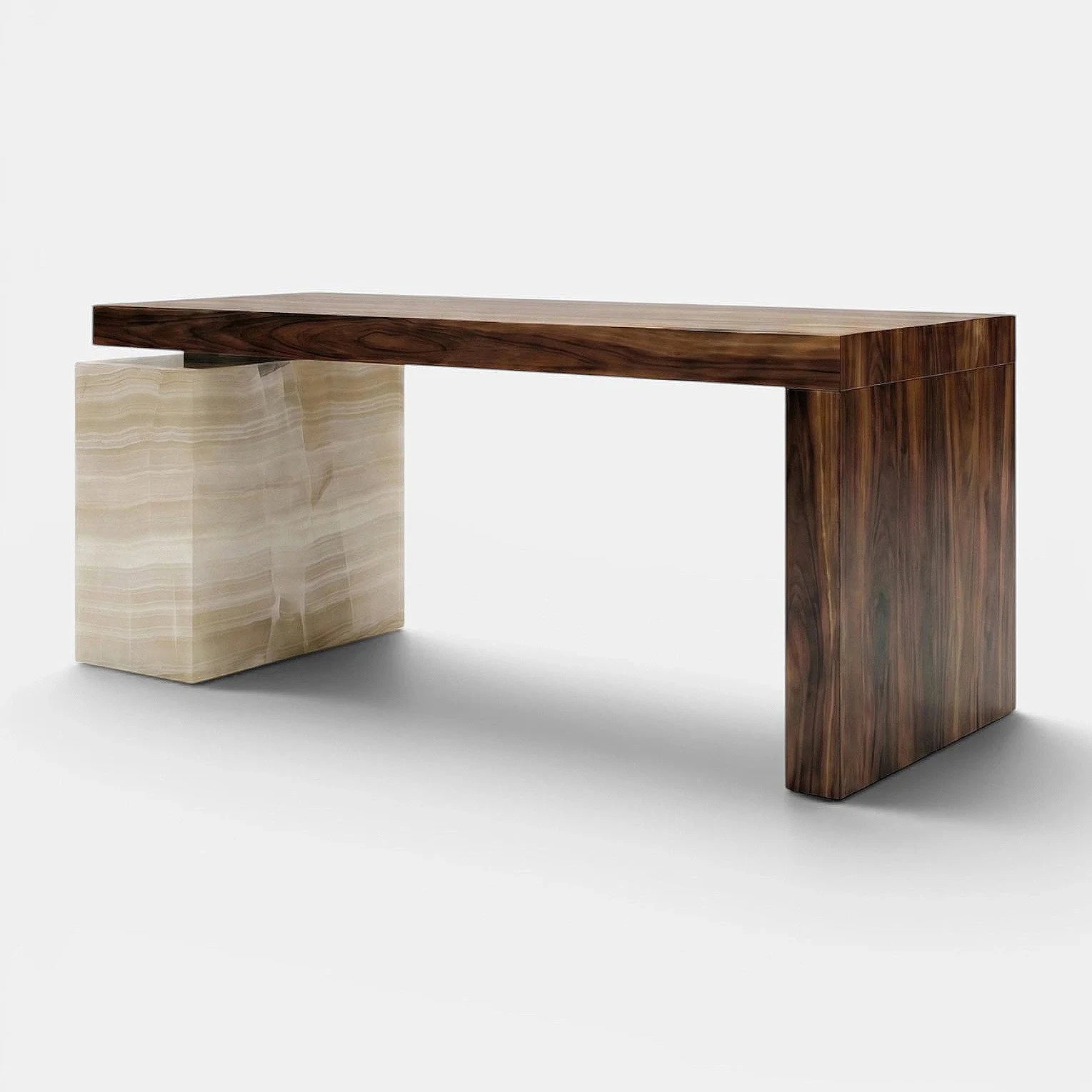 Nina Wood And Ivory Onyx Desk