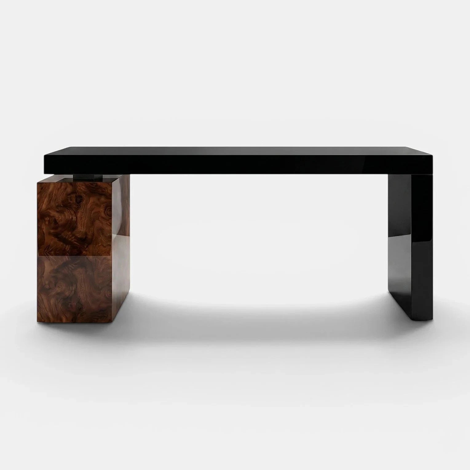 Nina Black And Burl Wood Desk