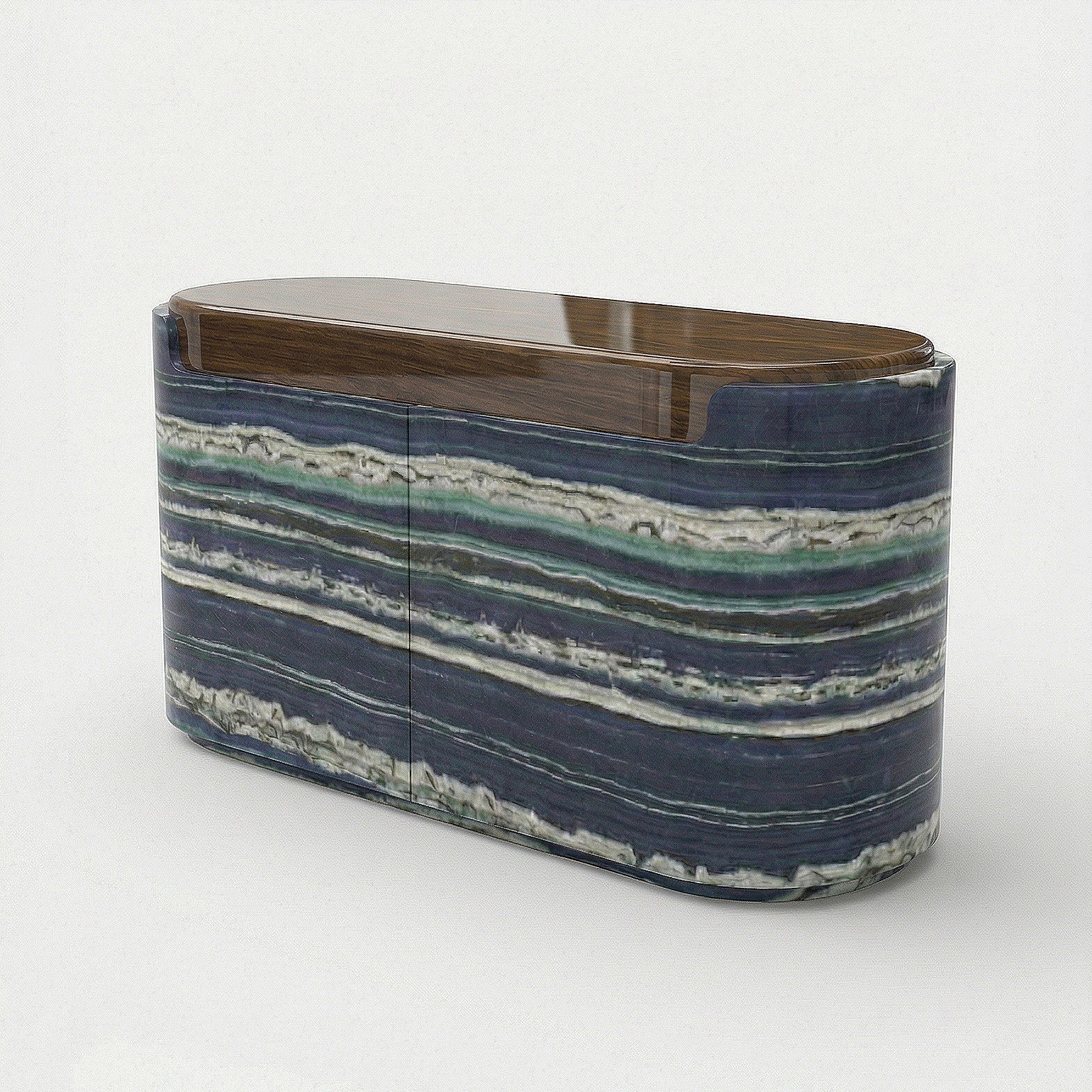 Nori Storage Wood And Bulgari Marble
