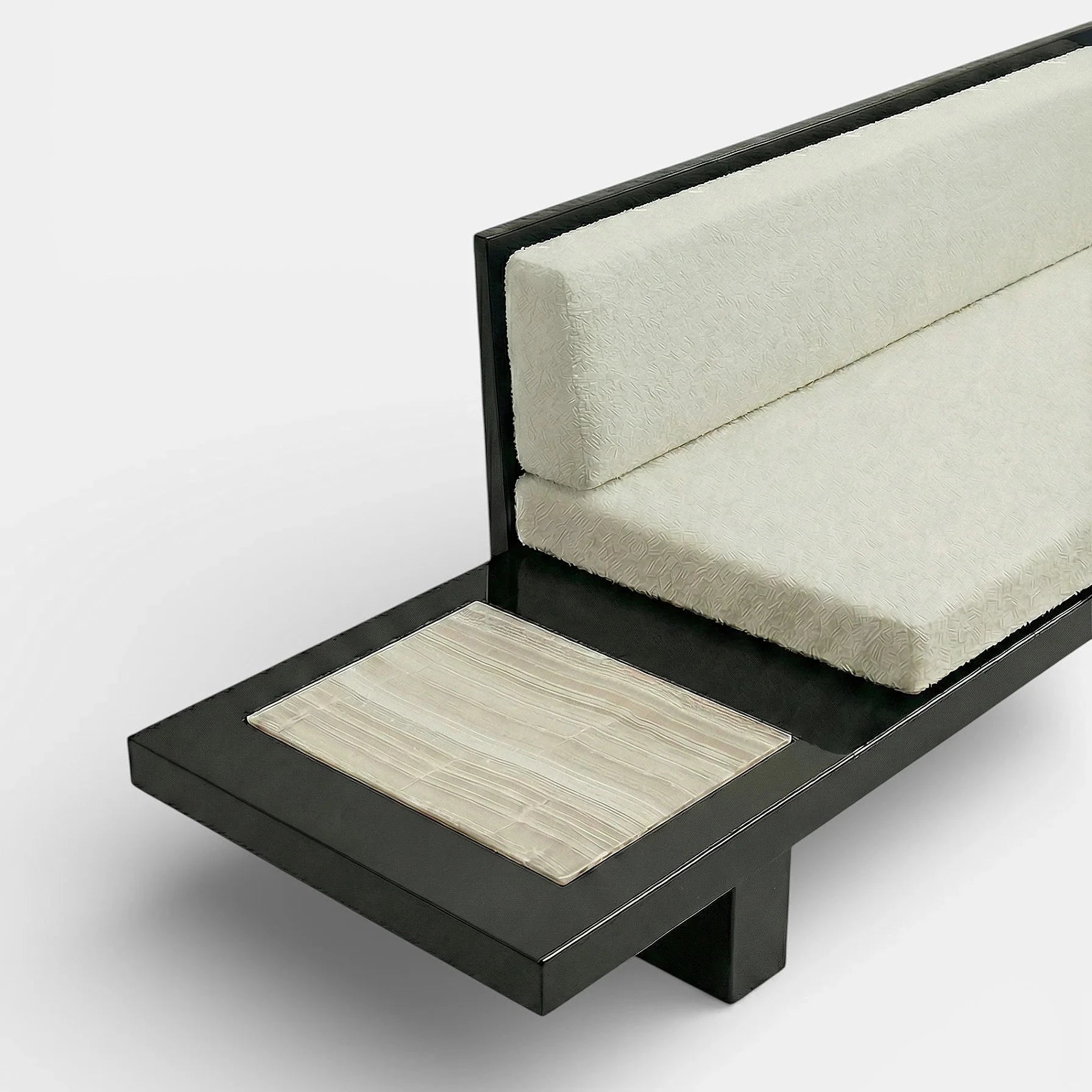 Phoebe Black And Ivory Onyx Bench